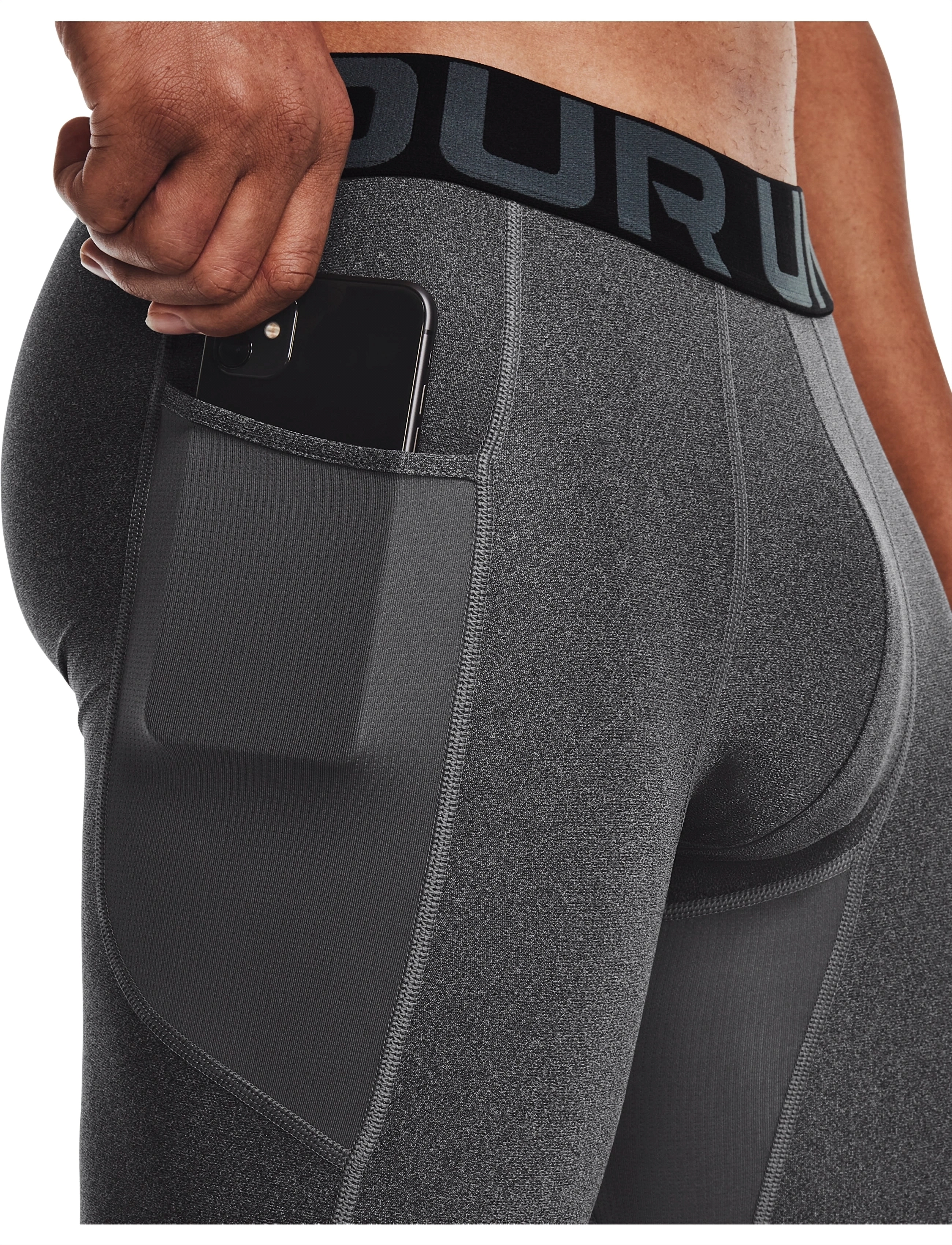 Under Armour - UA HG Armour Shorts - sportinės tamprės - carbon heather - 5
