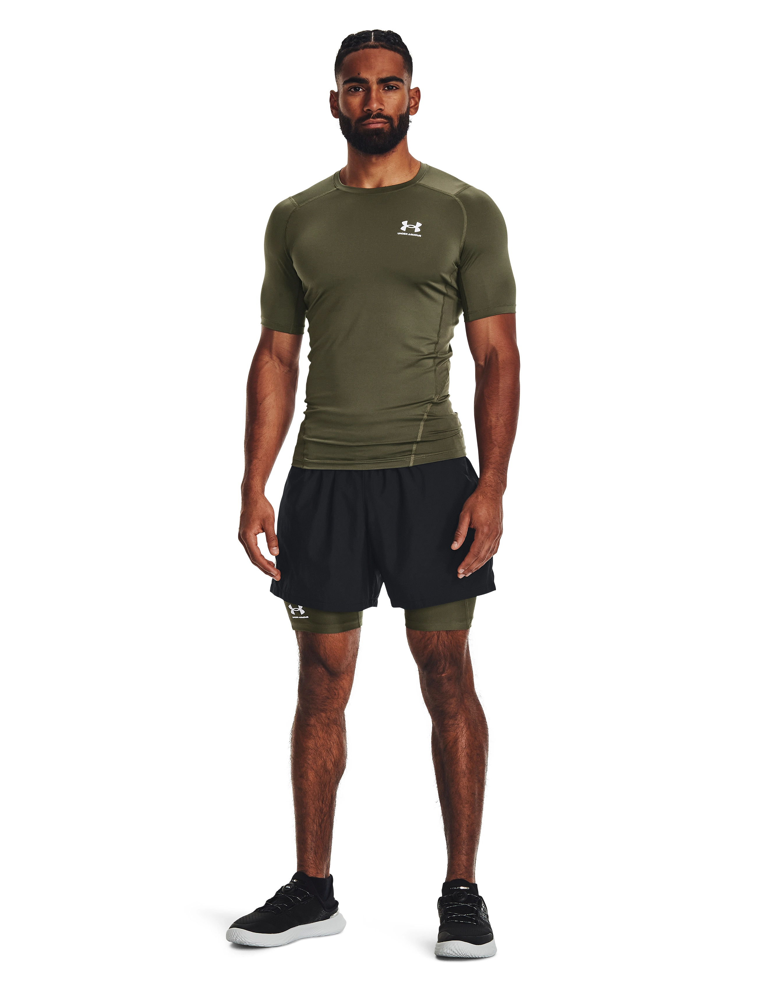 Under Armour Ua Hg Armour Shorts, Mænd, Kompression Shorts, Kakigrøn, Str: S