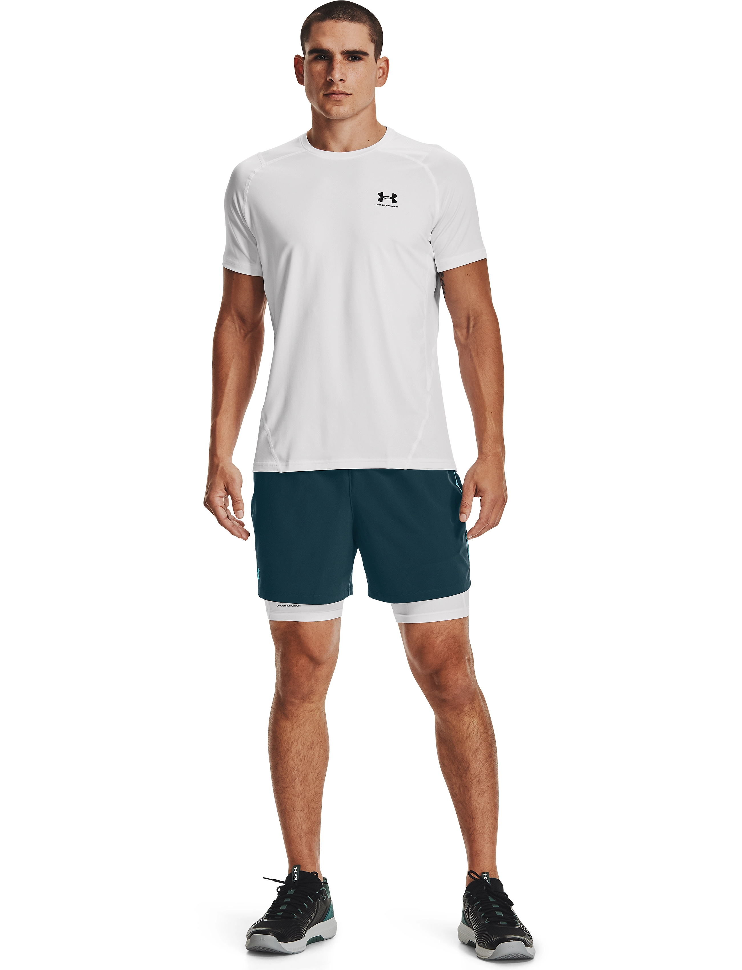 Under Armour Ua Hg Armour Shorts, L, White, Shorts > Sportsshorts, Herre