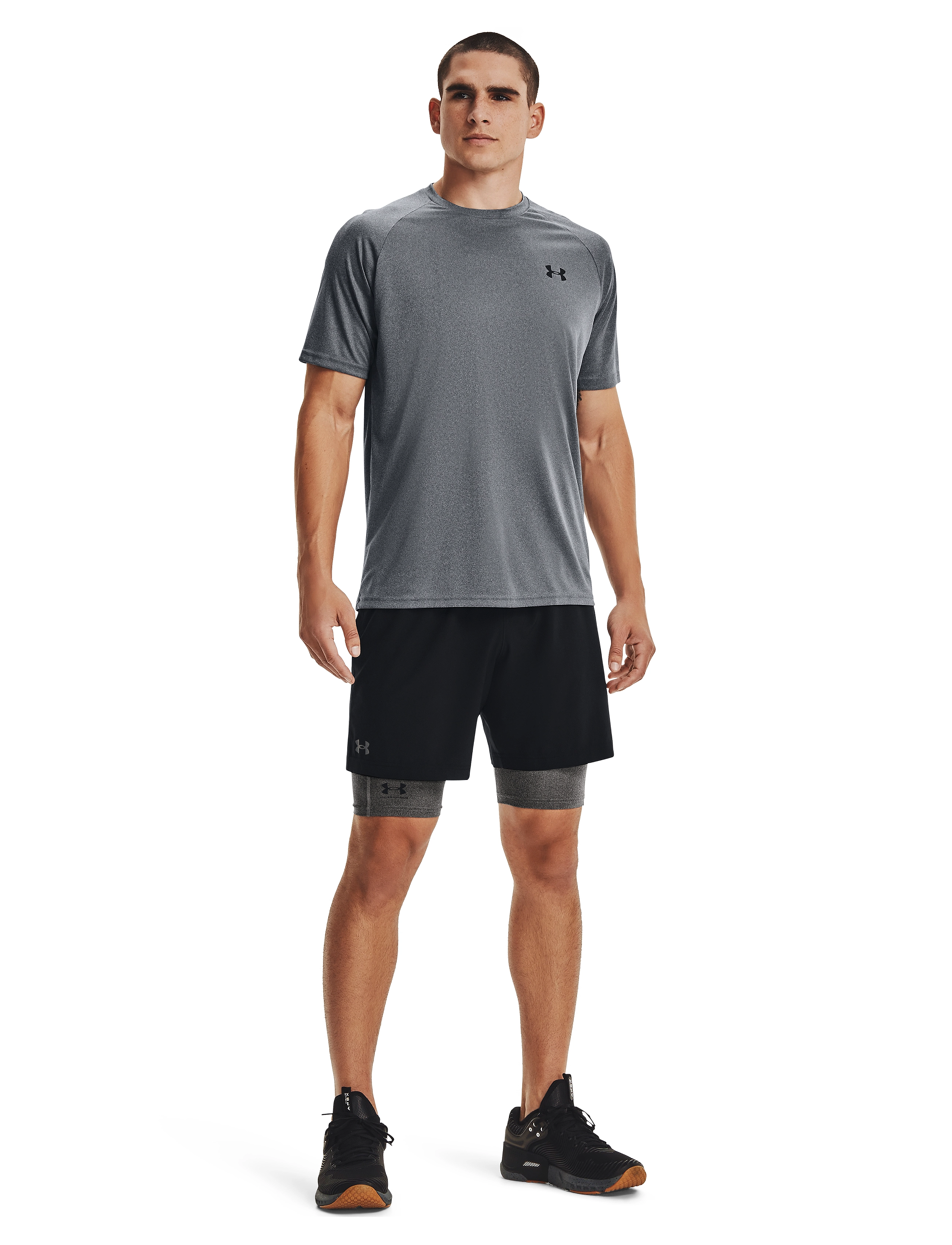Under Armour Ua Hg Armour Lng Shorts, XXL, Grey, Shorts > Sportsshorts, Herre