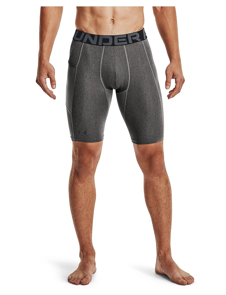 Under Armour - UA HG Armour Lng Shorts - treeningretuusid - carbon heather - 4