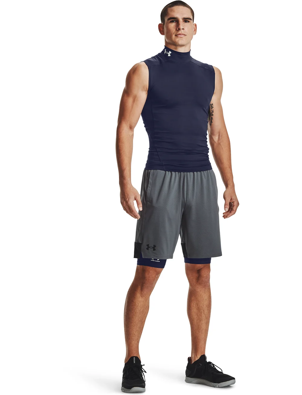 Under Armour - UA HG Armour Lng Shorts - træningstights - midnight navy - 0
