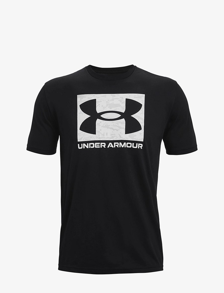 Under Armour - UA ABC CAMO BOXED LOGO SS - t-shirts - black - 1