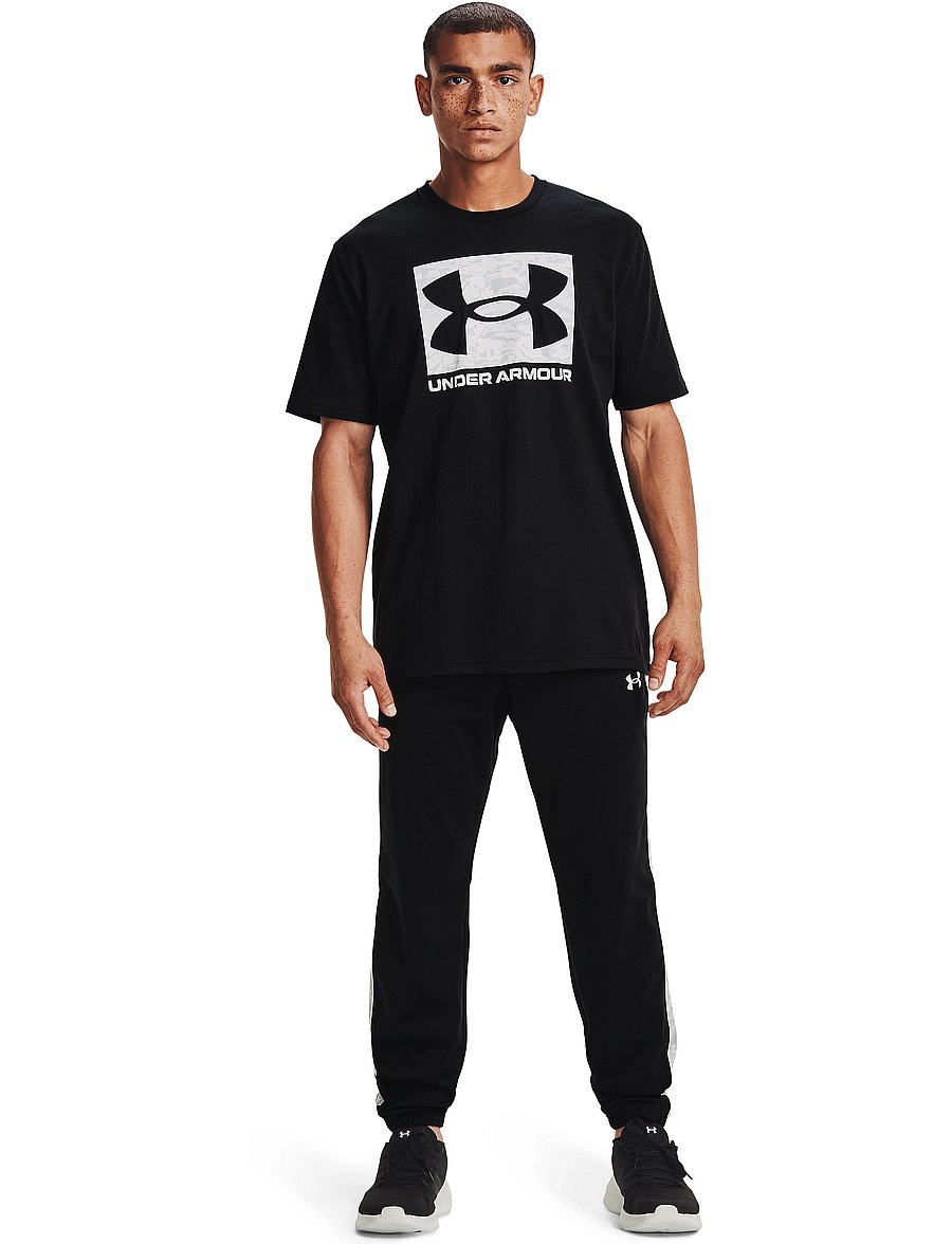 Under Armour - UA ABC CAMO BOXED LOGO SS - t-shirts - black - 0