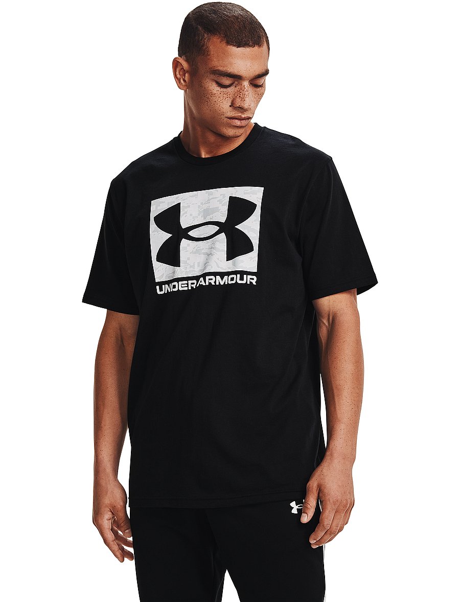 Under Armour - UA ABC CAMO BOXED LOGO SS - t-shirts - black - 3