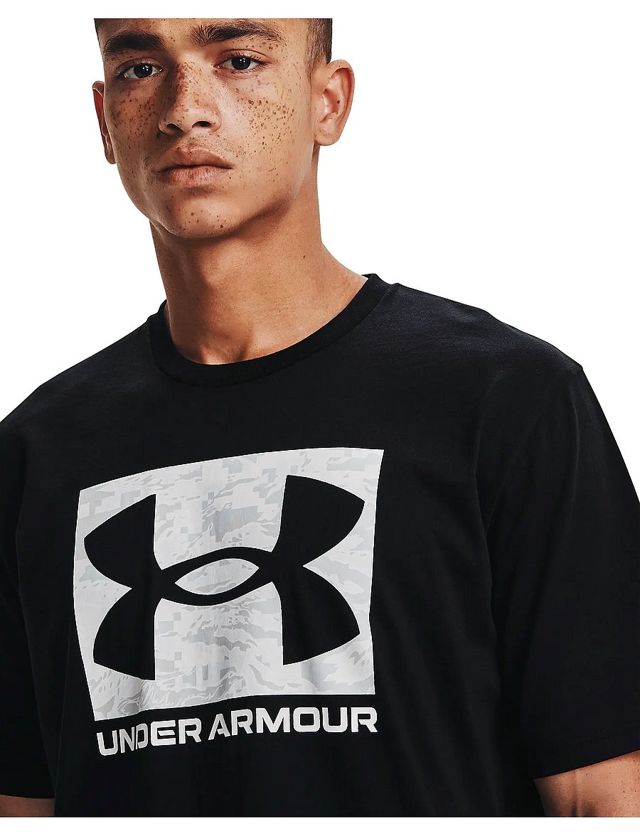 Under Armour - UA ABC CAMO BOXED LOGO SS - t-shirts - black - 5