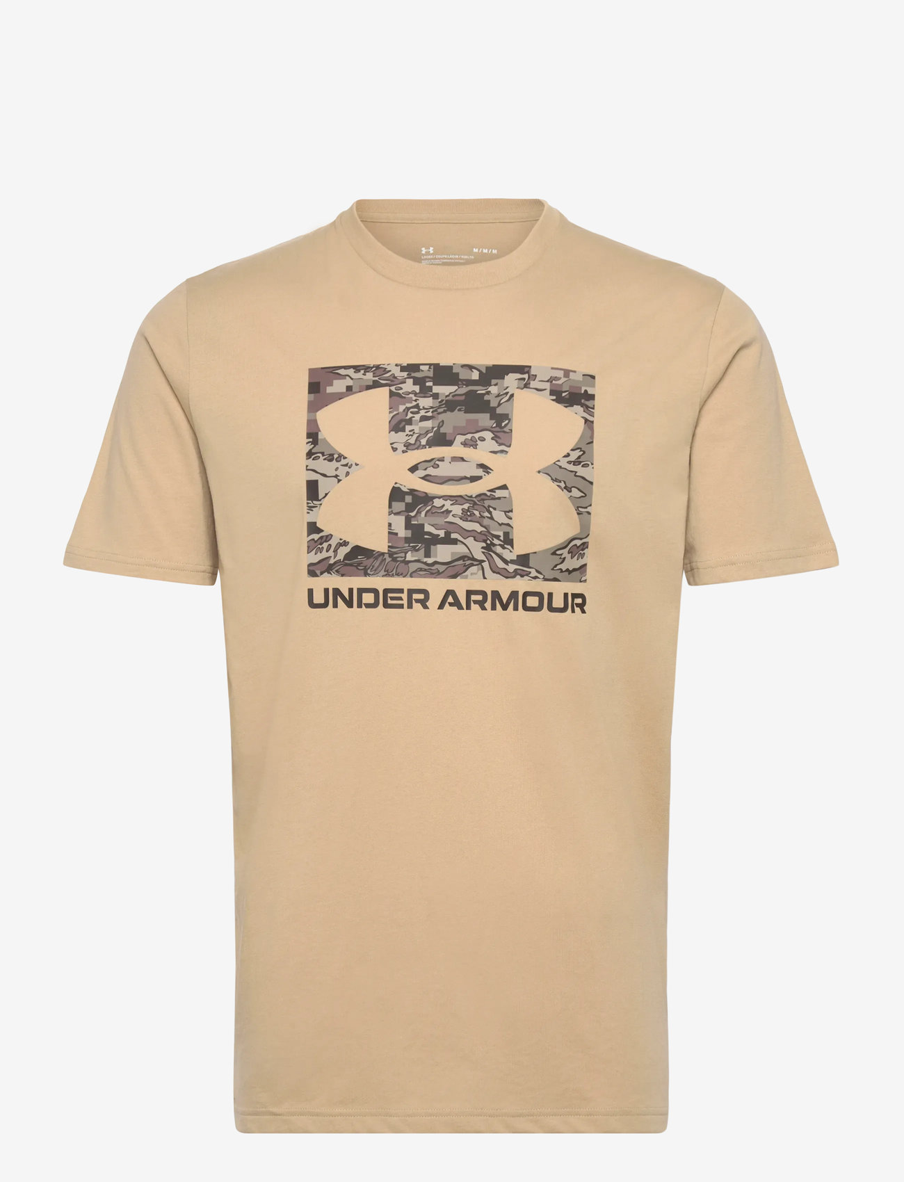 Under Armour - UA ABC CAMO BOXED LOGO SS - t-shirts - field khaki - 1
