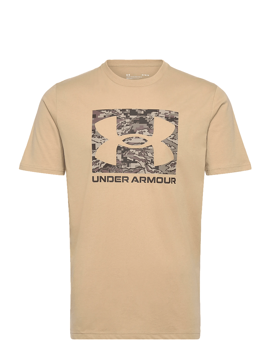 Under Armour - UA ABC CAMO BOXED LOGO SS - t-shirts - field khaki - 1