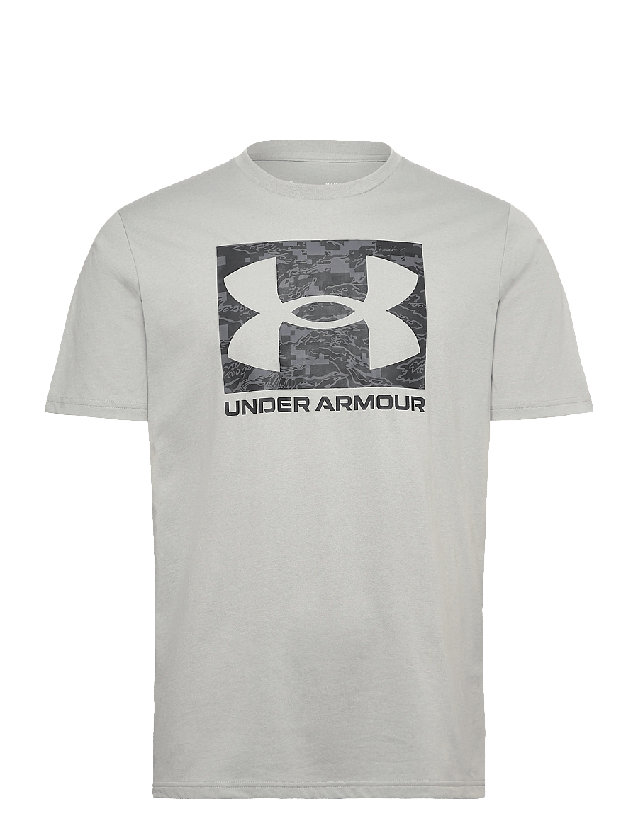 Under Armour - UA ABC CAMO BOXED LOGO SS - oberteile & t-shirts - titanium - 1