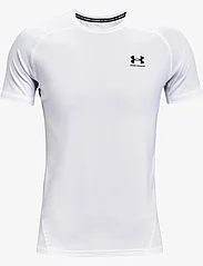 Under Armour - UA HG Armour Fitted SS - t-shirts - white - 0
