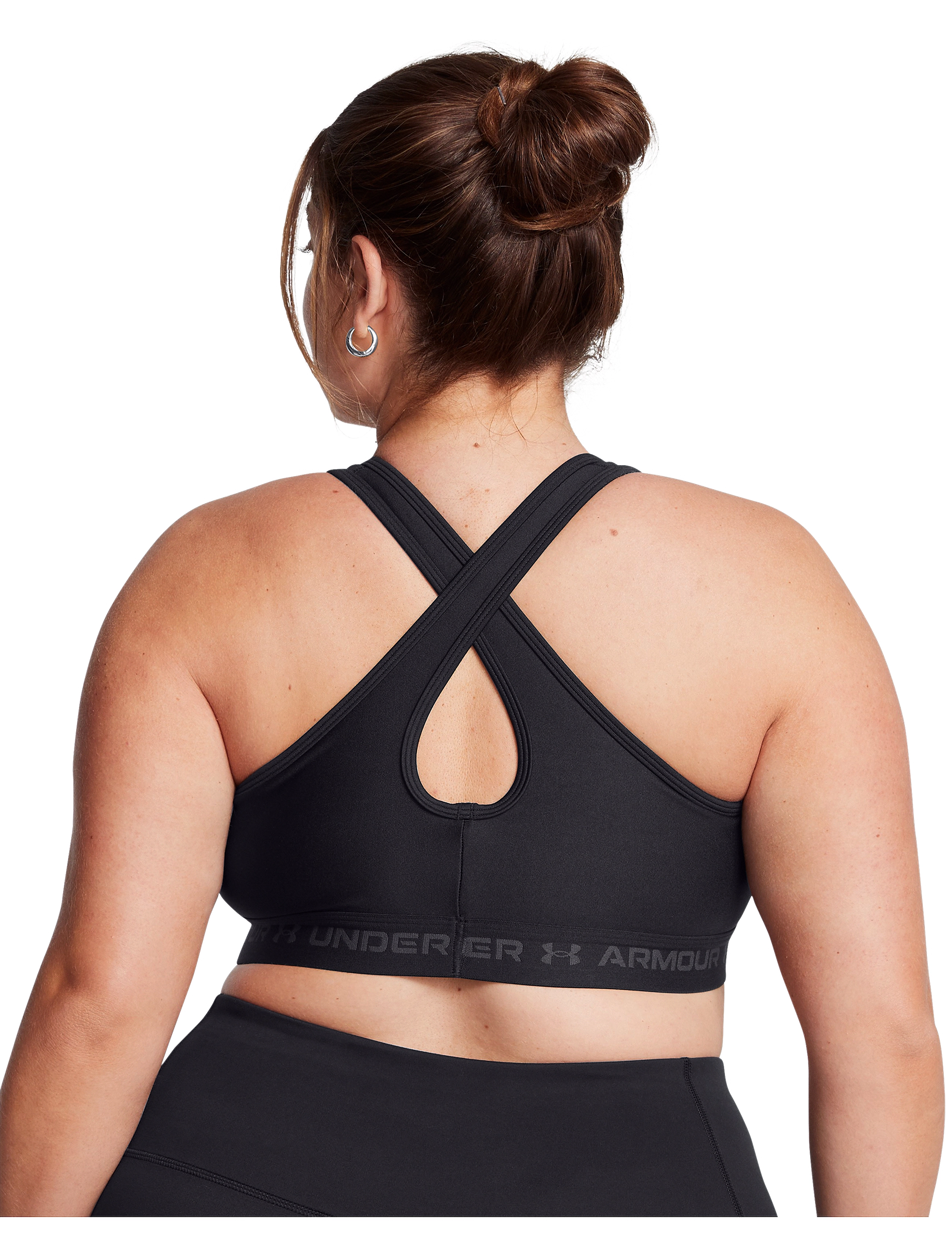 Under Armour - Crossback Mid Bra& - sport-bhs: mittlerer halt - black - 3