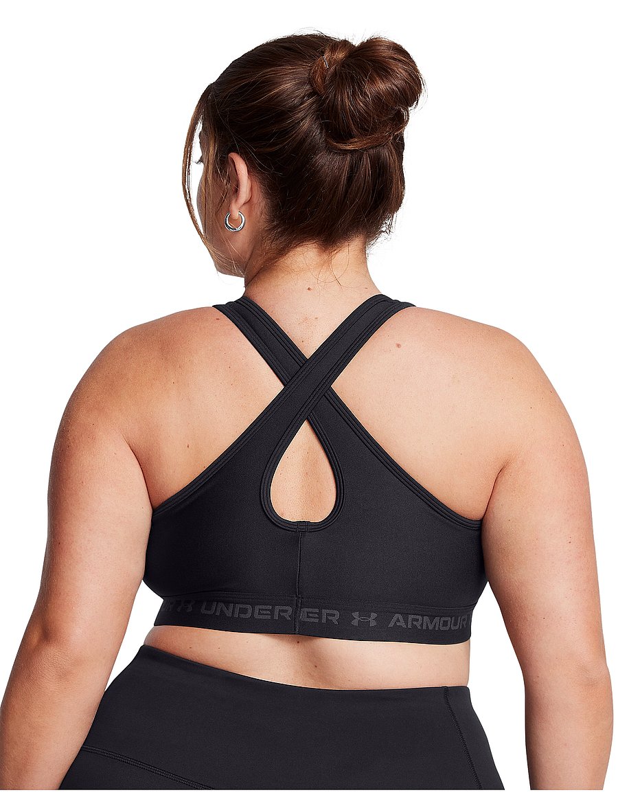 Under Armour - Crossback Mid Bra& - mittlerer halt - black - 3