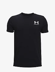 Under Armour - UA B SPORTSTYLE LEFT CHEST SS - sports tops - black - 1