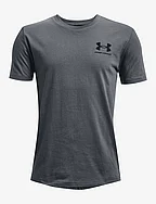 UA B SPORTSTYLE LEFT CHEST SS - PITCH GRAY