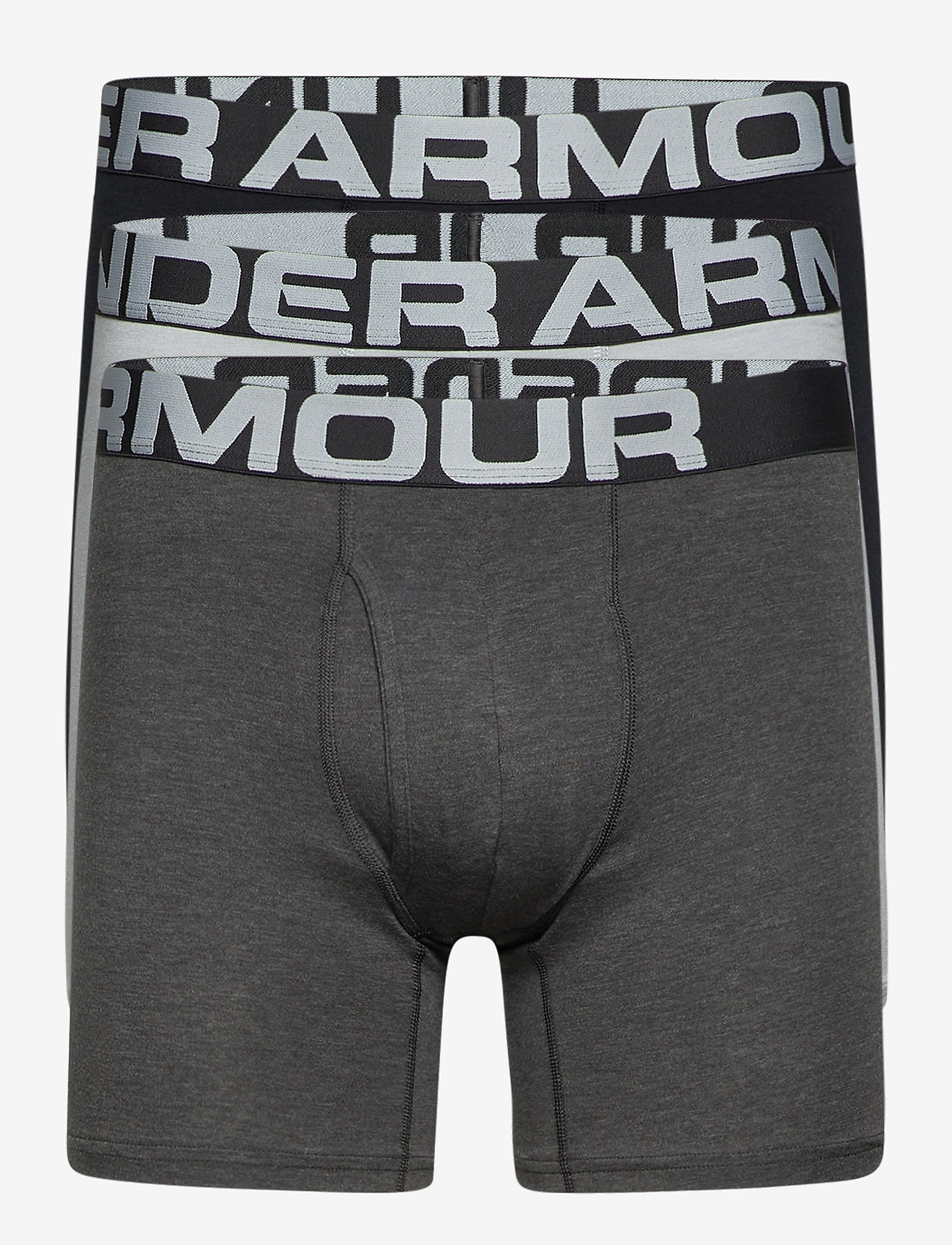 Under Armour - UA Charged Cotton 6in 3 Pack - mod gray medium heather - 0