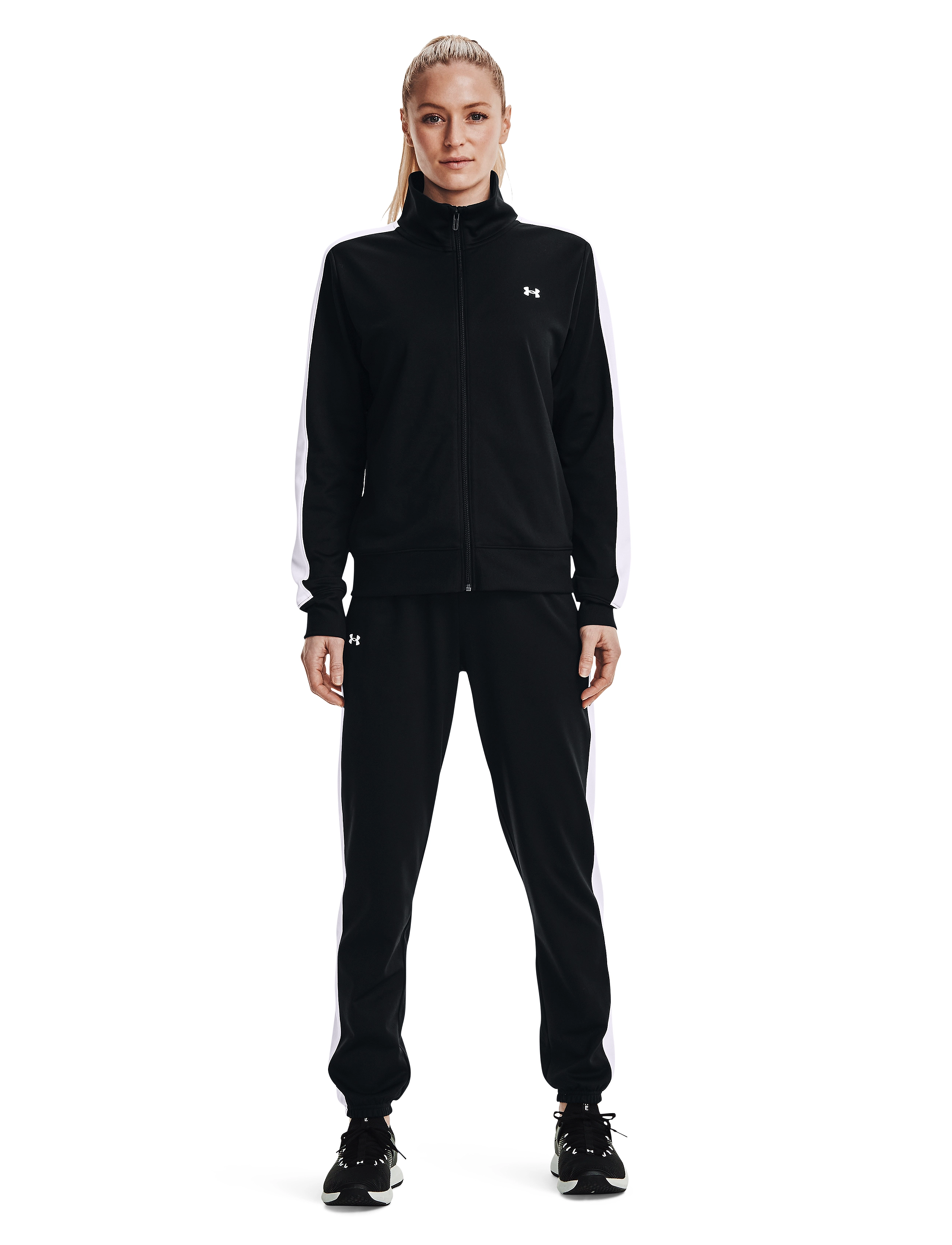 Under Armour Tricot Tracksuit, Kvinder, Trikot Træningsdragt, Sort, Str: M