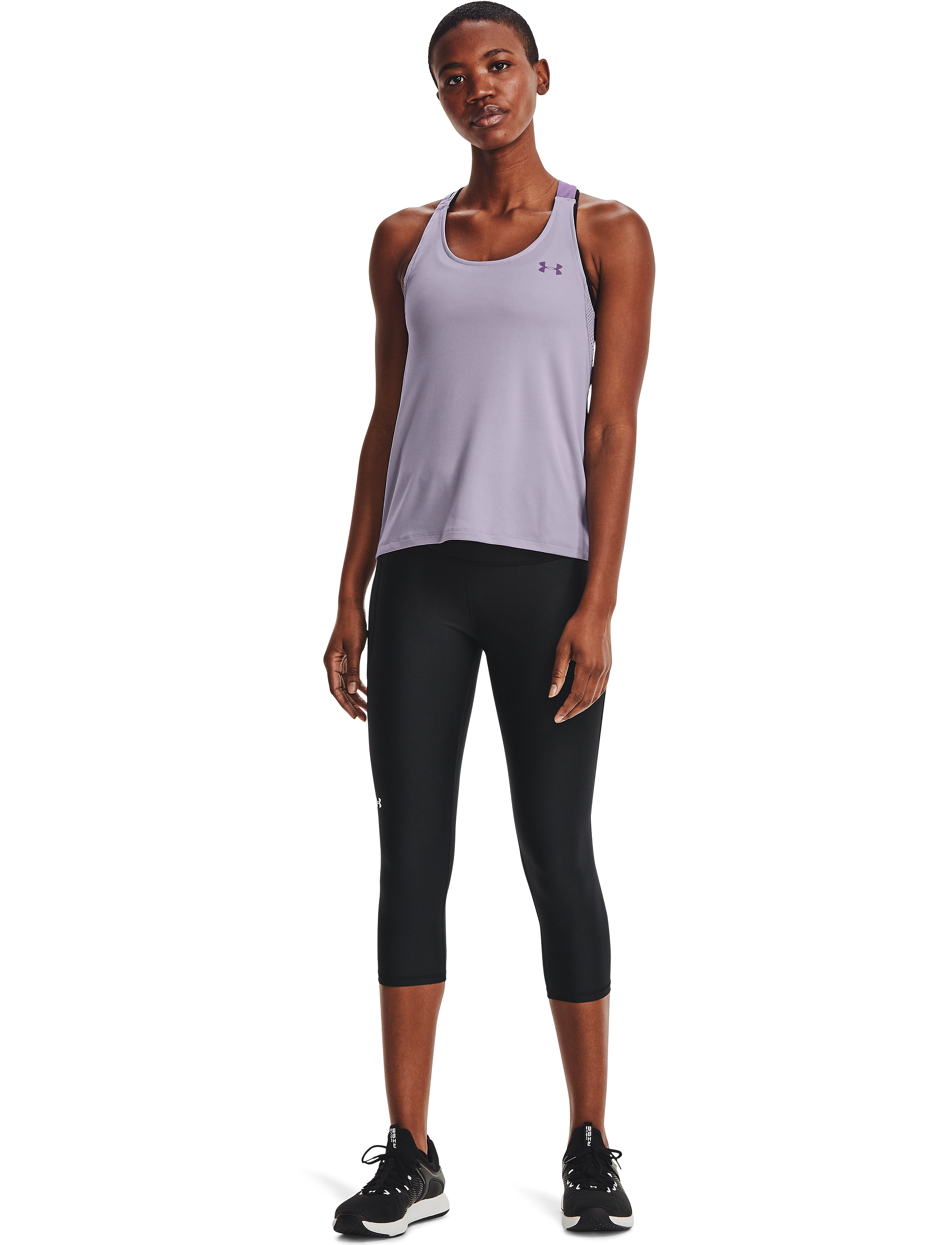 Under Armour Tech Hi Capri, Kvinder, Højtaljede Trænings Capri Leggings, Sort, Str: M