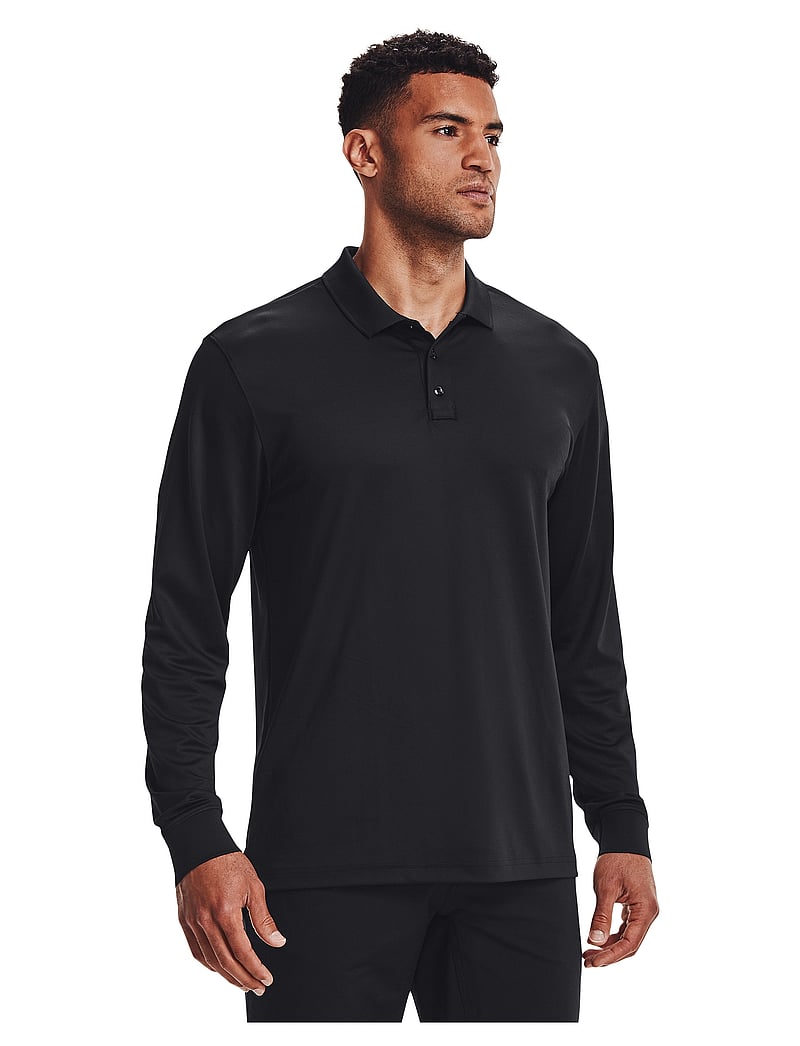 Under Armour - Tac Performance Polo LS 2.0 - toppar & t-shirts - black - 0