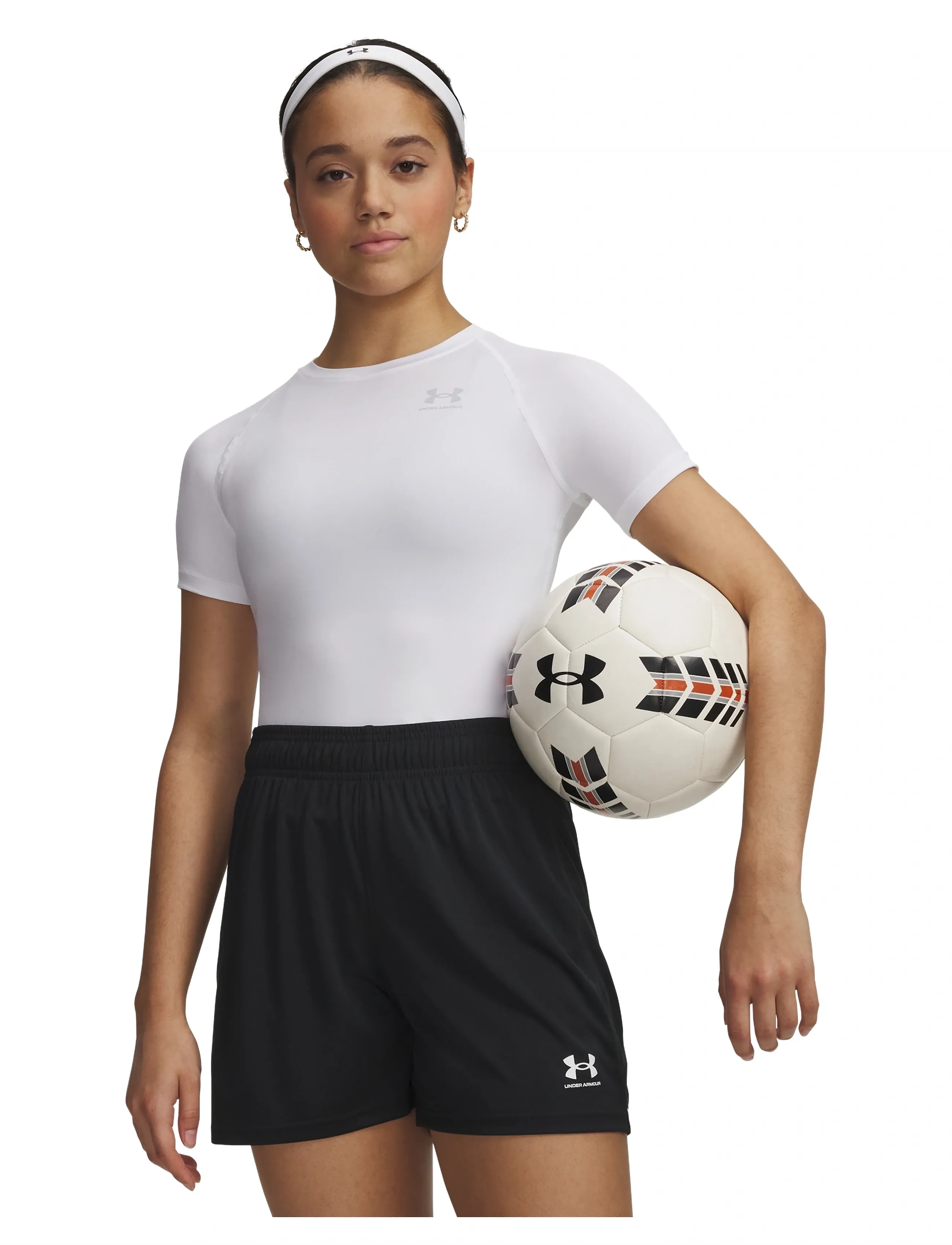Under Armour Ua Hg Authentics Comp Ss, Kvinder, Kortærmet Kompressions T-shirt, Hvid, Str: L