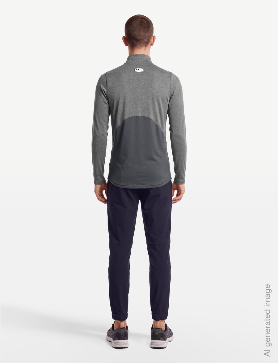 Under Armour - UA CG Armour Fitted Mock - langarmshirts - charcoal light heather - 4