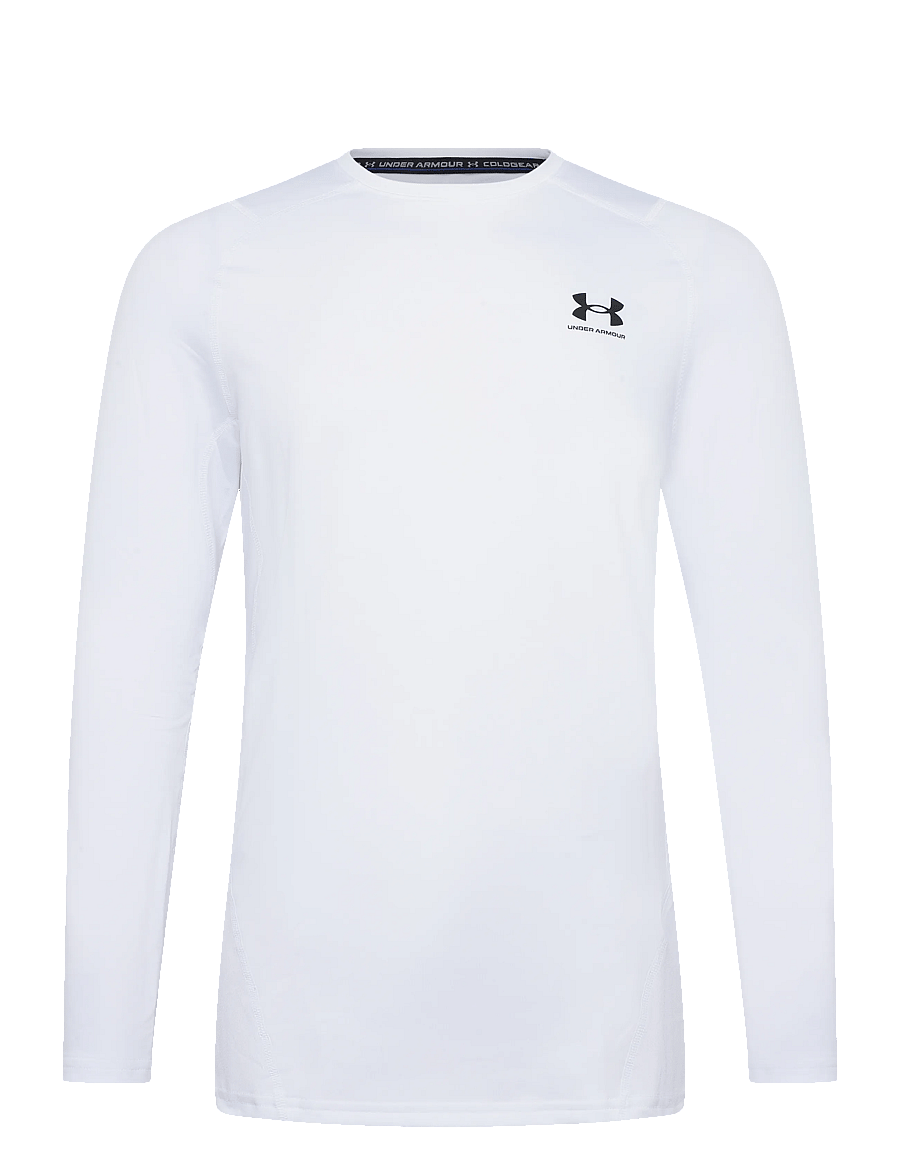 Under Armour - UA CG Armour Fitted Crew - langærmede t-shirts - white - 0