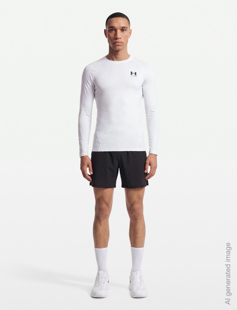 Under Armour - UA CG Armour Fitted Crew - langarmshirts - white - 0