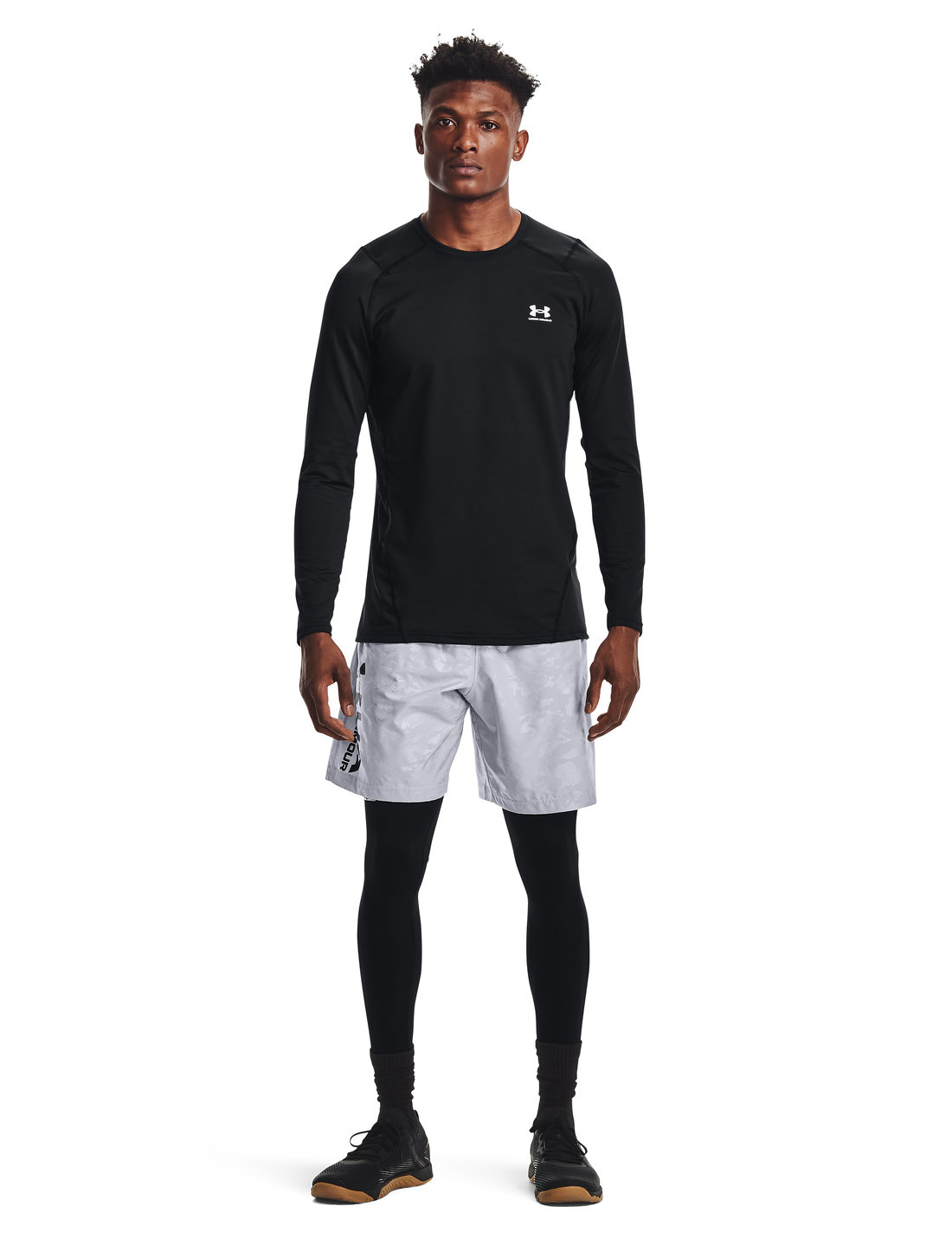 Under armour top short tights men's
