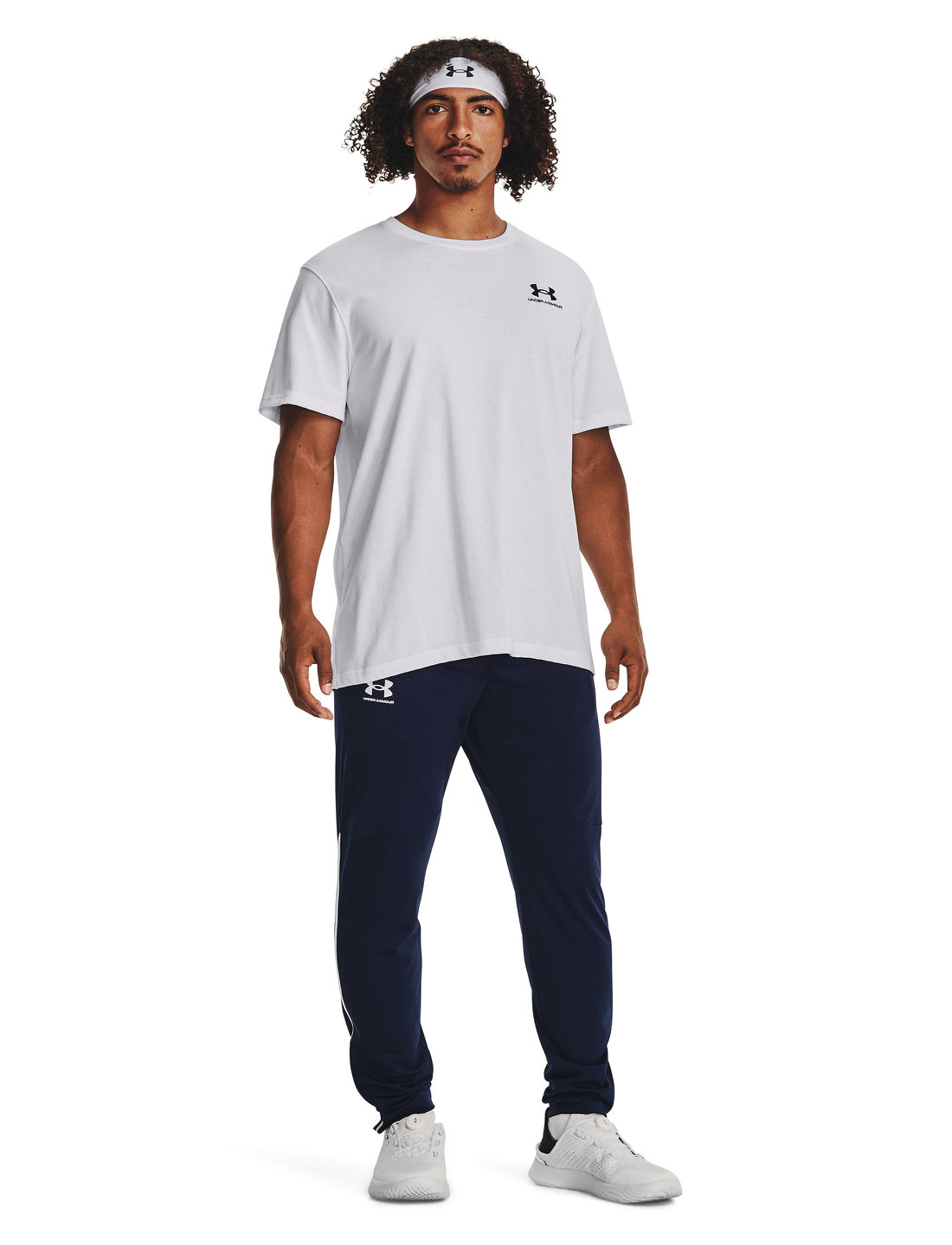 Under armour navy sweatpants sales