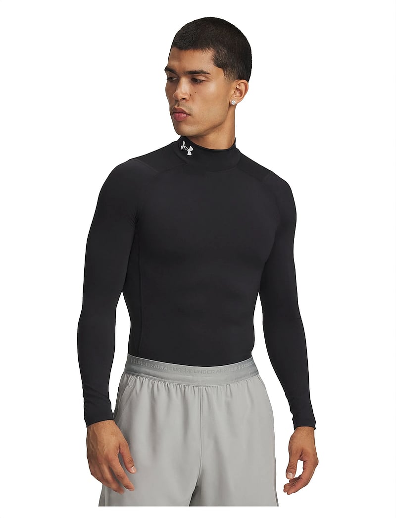 Under Armour - UA HG Armour Comp Mock LS - longsleeved tops - black - 0
