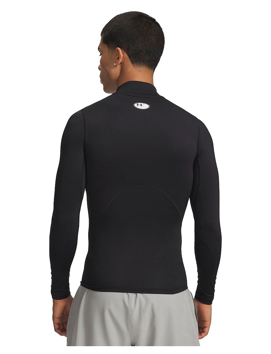 Under Armour - UA HG Armour Comp Mock LS - langærmede t-shirts - black - 3