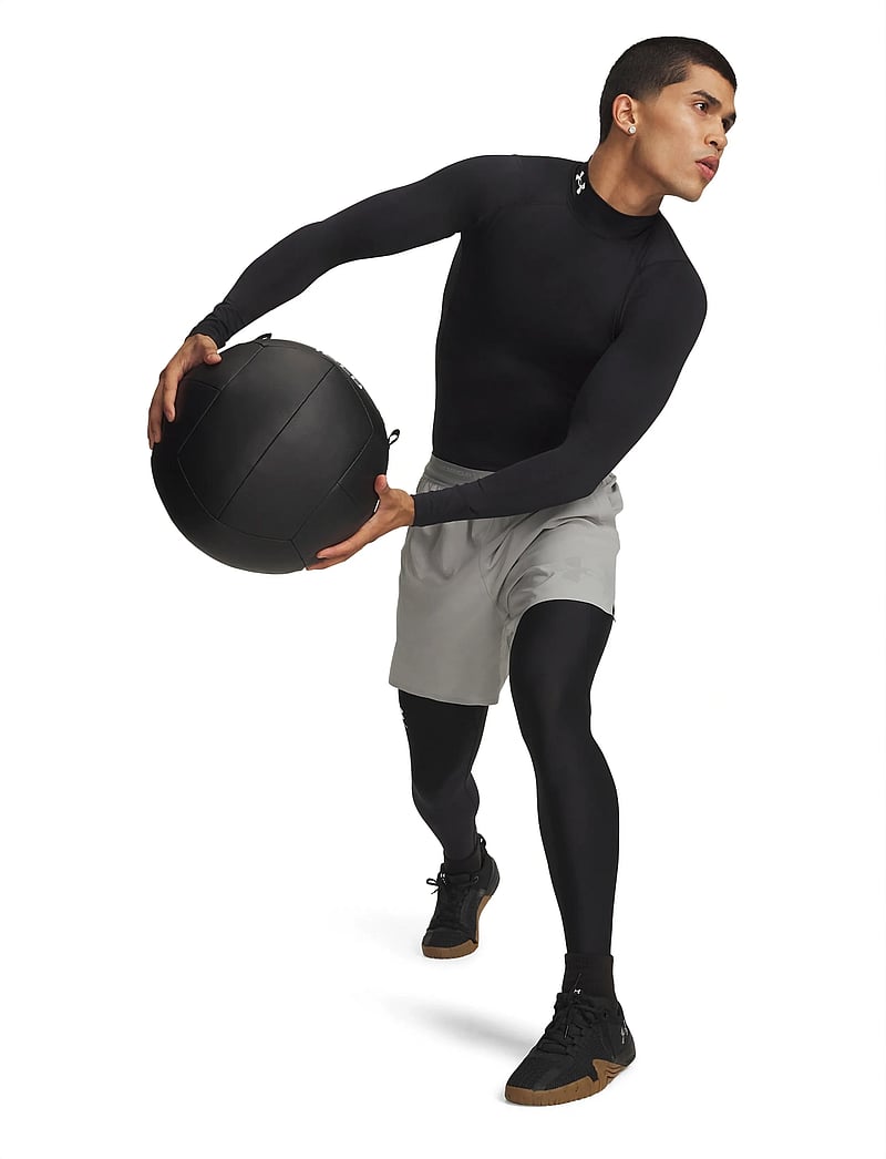 Under Armour - UA HG Armour Comp Mock LS - longsleeved tops - black - 4