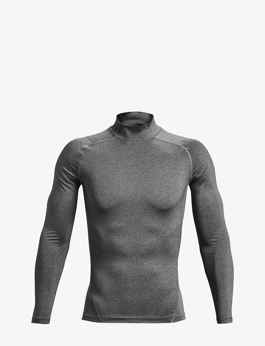 Under Armour - UA HG Armour Comp Mock LS - langærmede t-shirts - carbon heather - 1
