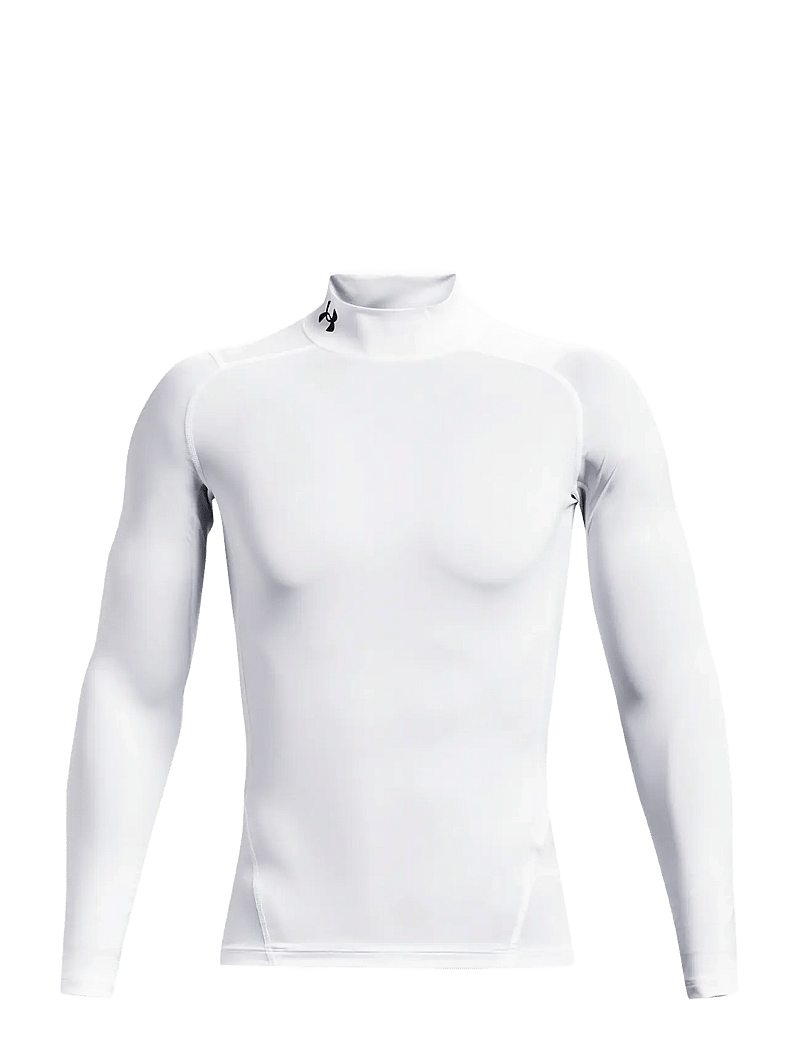 Under Armour - UA HG Armour Comp Mock LS - langærmede t-shirts - white - 1
