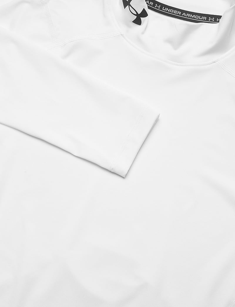 Under Armour - UA HG Armour Comp Mock LS - langærmede t-shirts - white - 4