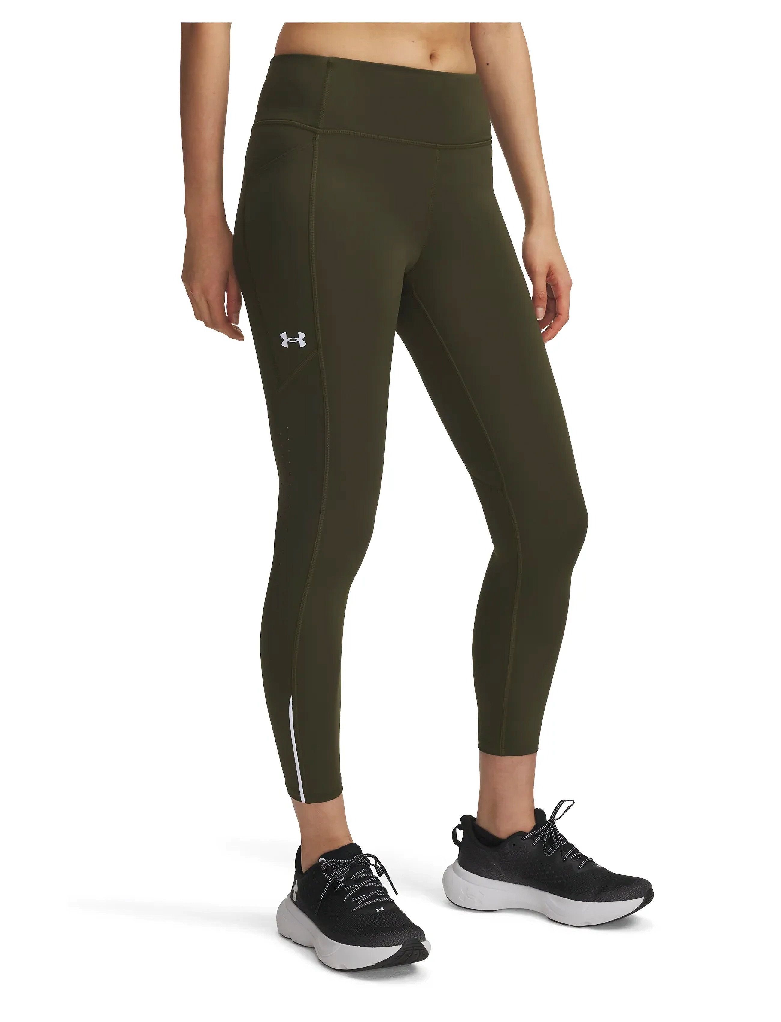 Under Armour Ua Launch Ankle Tights, Kvinder, Højtaljede Ankel Tights, Kakigrøn, Str: S