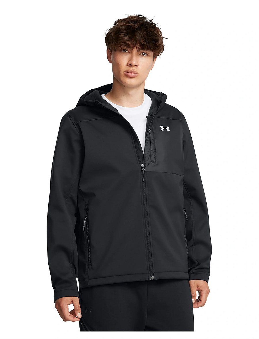 Under Armour - M Shield Hooded Jacket - sportjackor - black - 0