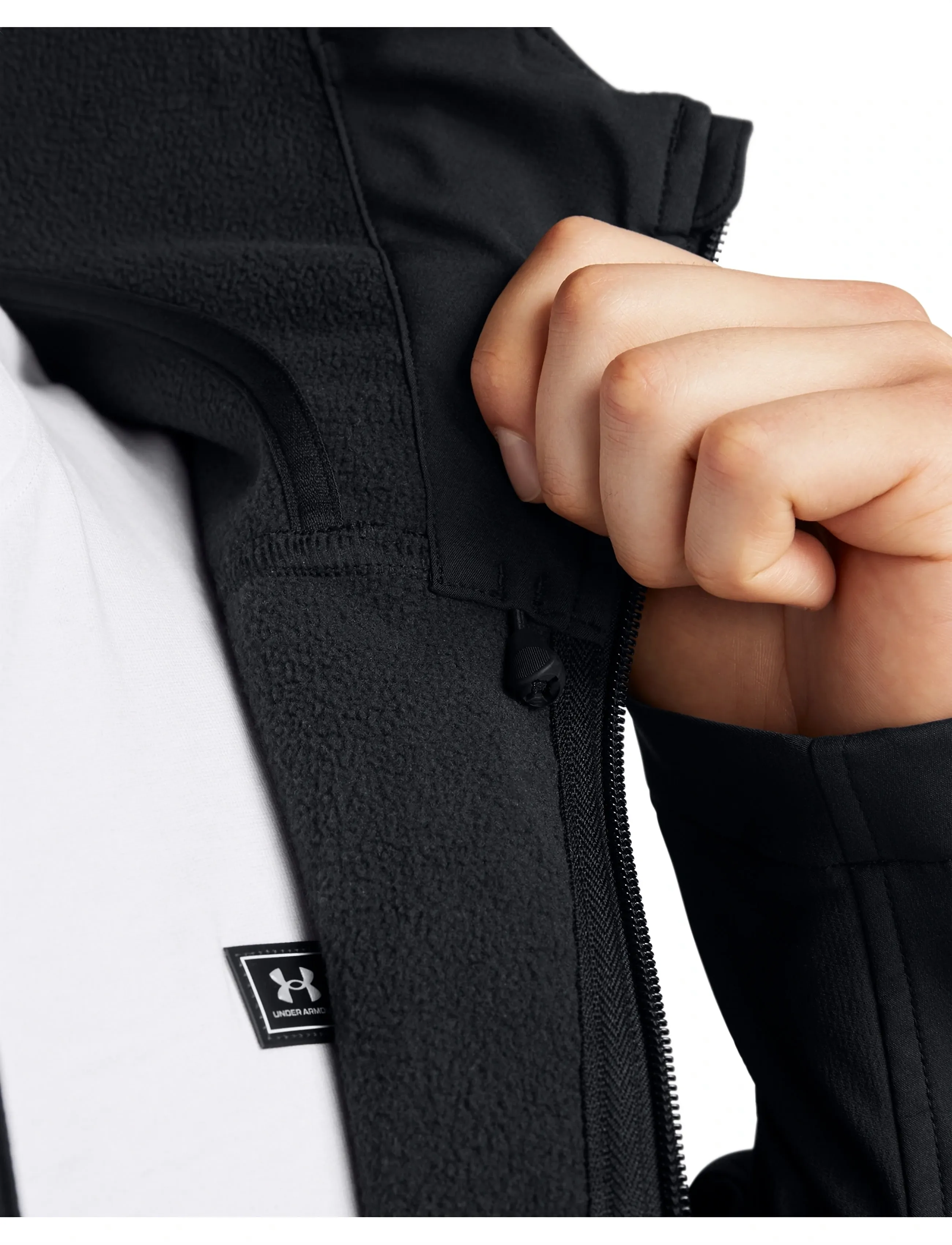 Under Armour - M Shield Hooded Jacket - sportjackor - black - 4
