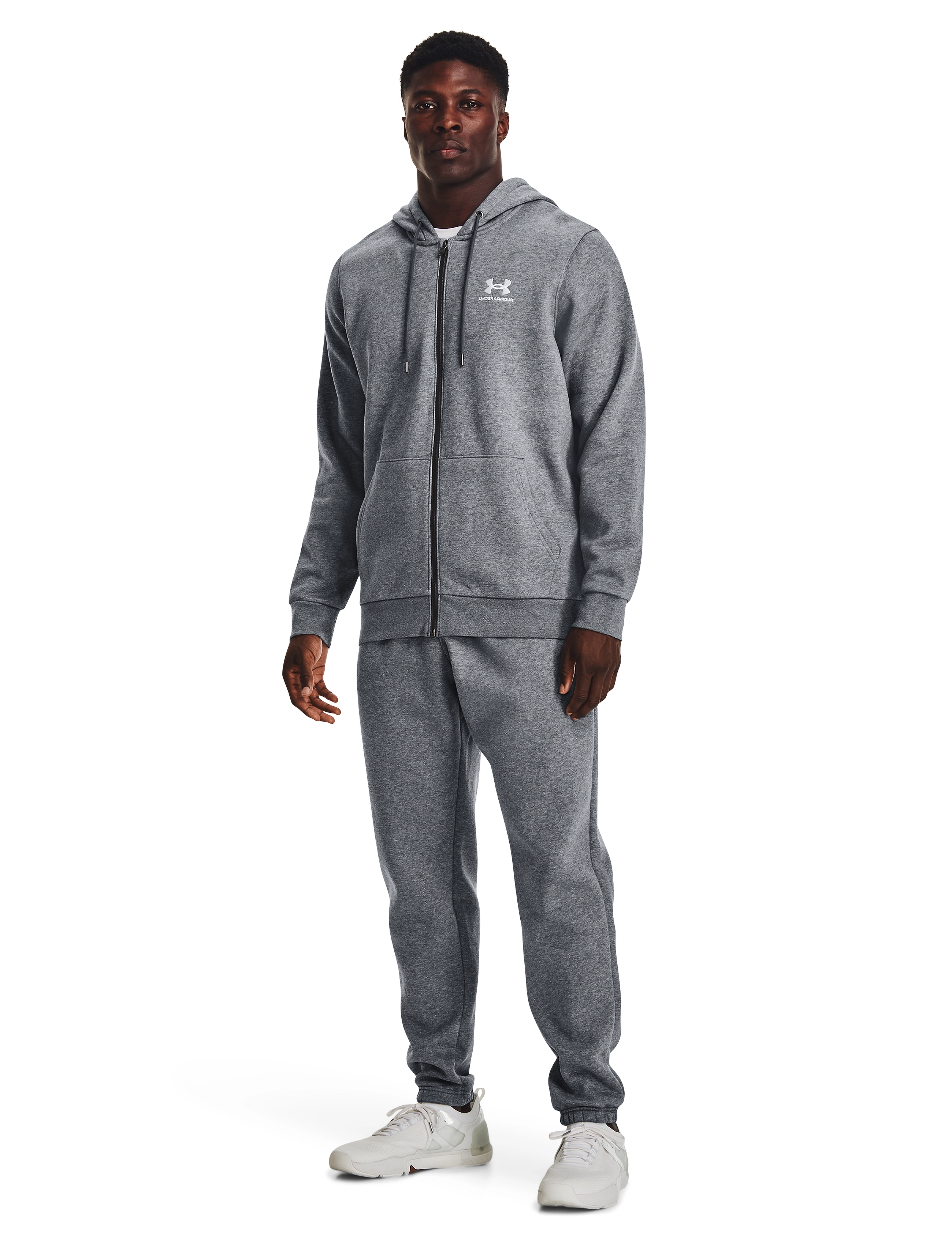Under Armour UA Icon Fleece FZ Hood - Kapuzenpullover - PITCH GRAY MEDIUM HEATHER / grey
