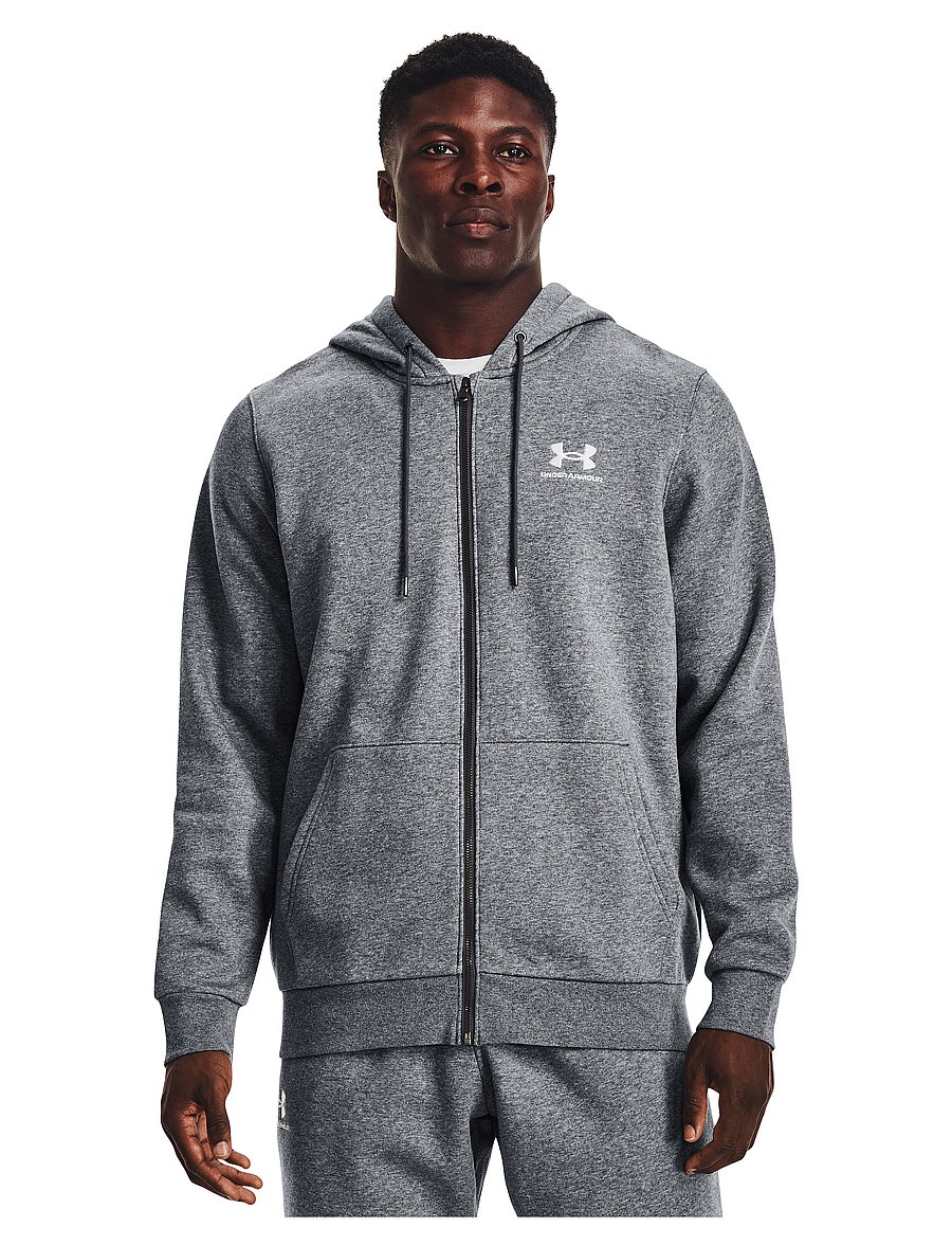 Under Armour - UA Icon Fleece FZ Hood - sweatshirts - pitch gray medium heather - 3