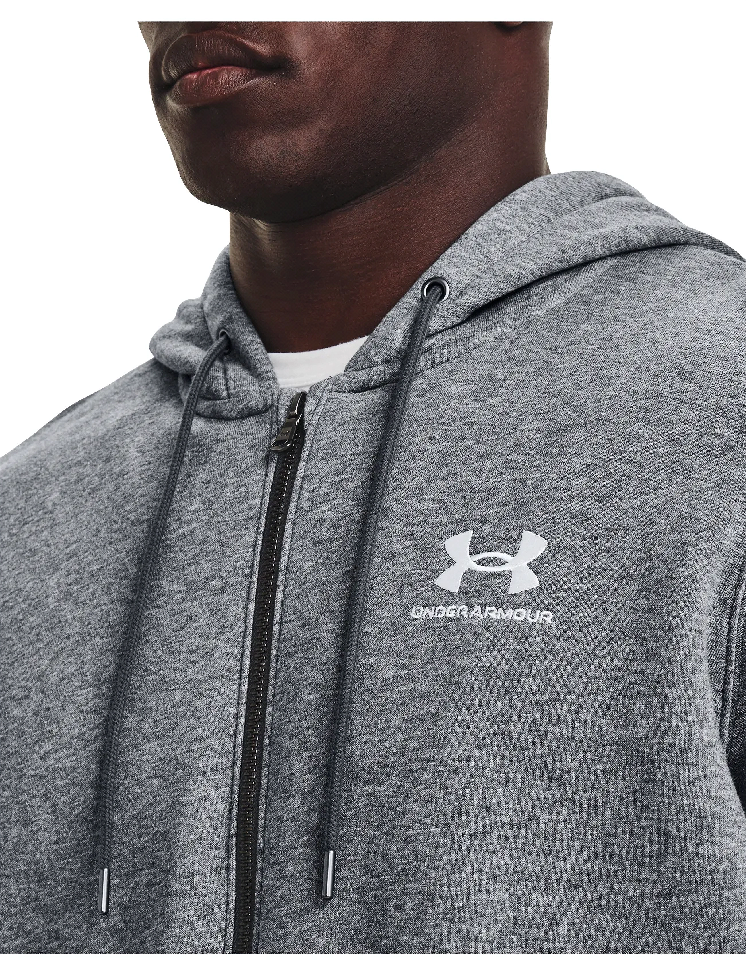 Under Armour - UA Icon Fleece FZ Hood - sweatshirts - pitch gray medium heather - 5