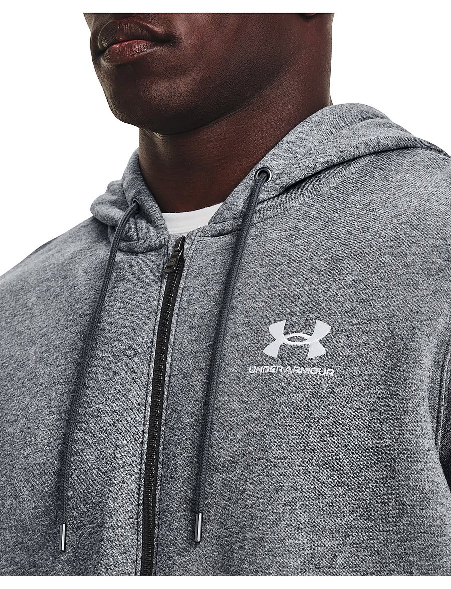 Under Armour - UA Icon Fleece FZ Hood - sweatshirts - pitch gray medium heather - 5
