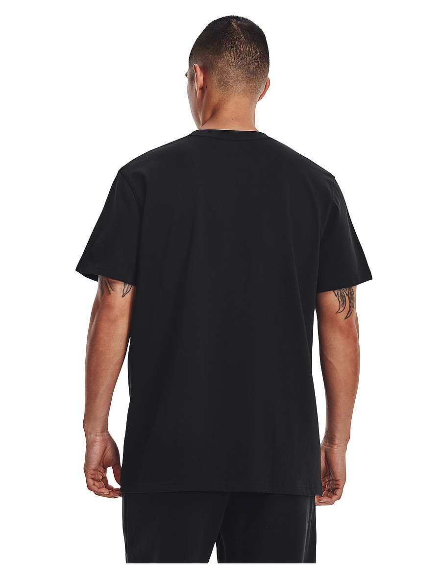 Under Armour - UA M LOGO EMB HEAVYWEIGHT SS - oberteile & t-shirts - black - 4