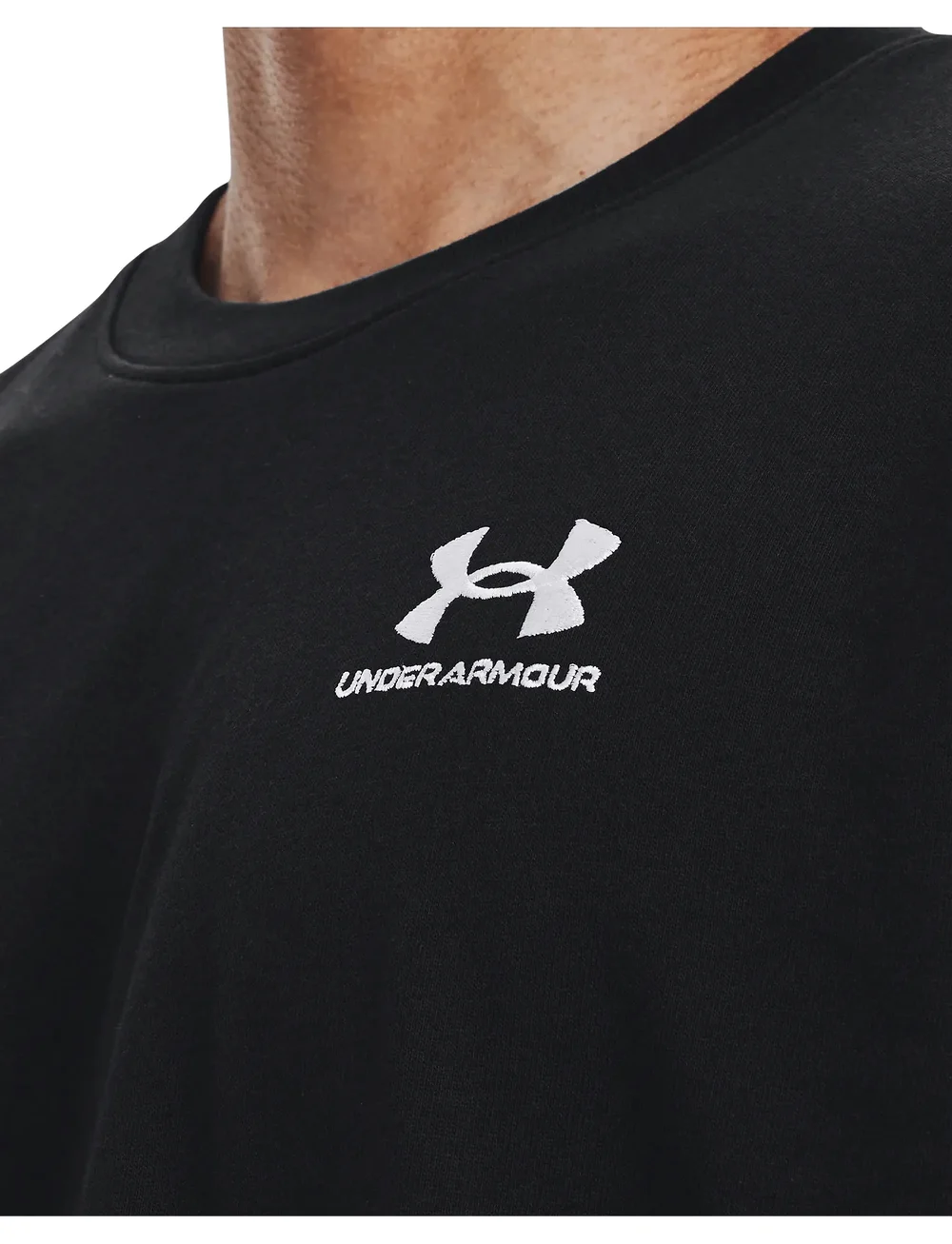 Under Armour - UA M LOGO EMB HEAVYWEIGHT SS - t-shirts - black - 5