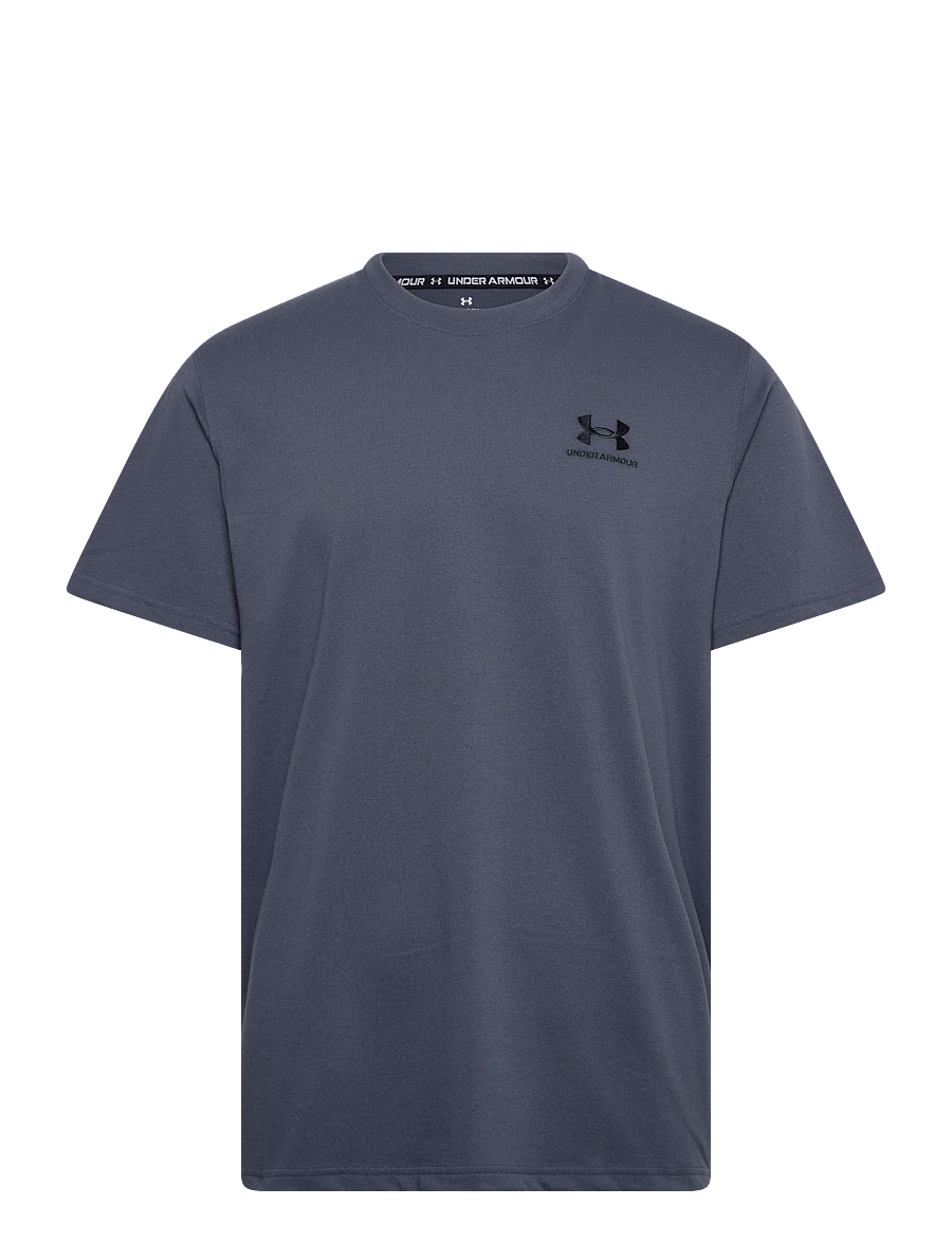 Under Armour - UA M LOGO EMB HEAVYWEIGHT SS - oberteile & t-shirts - downpour gray - 1
