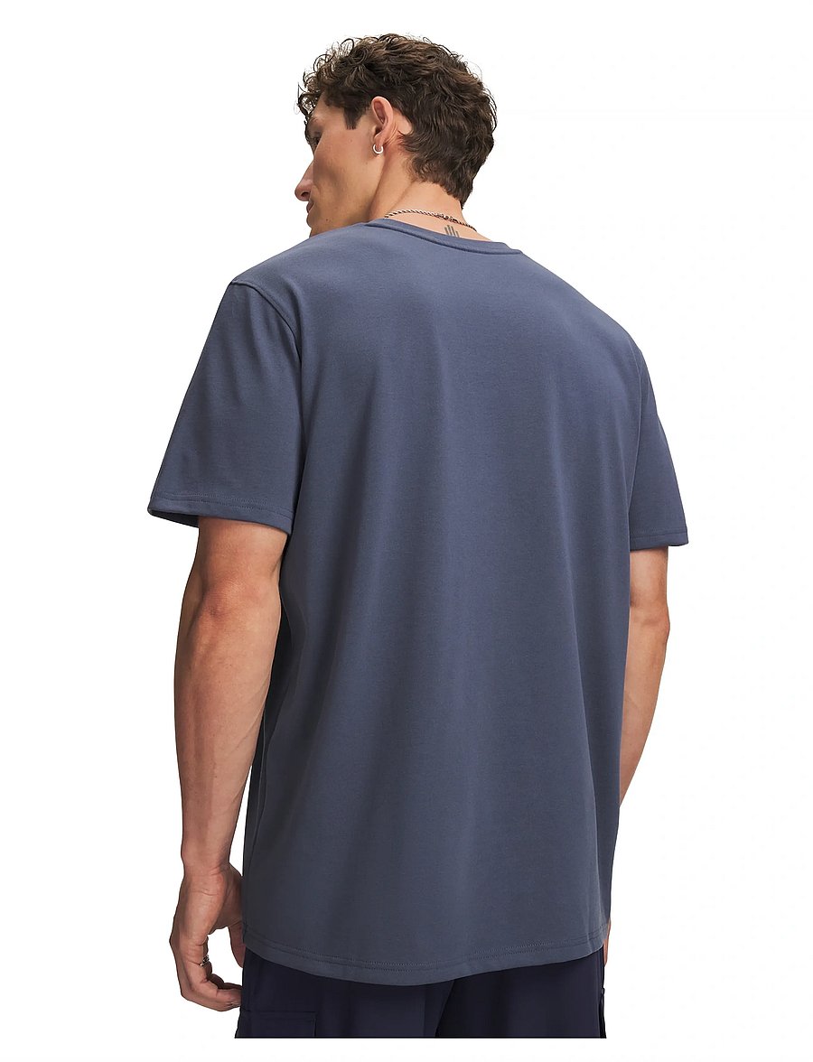 Under Armour - UA M LOGO EMB HEAVYWEIGHT SS - oberteile & t-shirts - downpour gray - 3