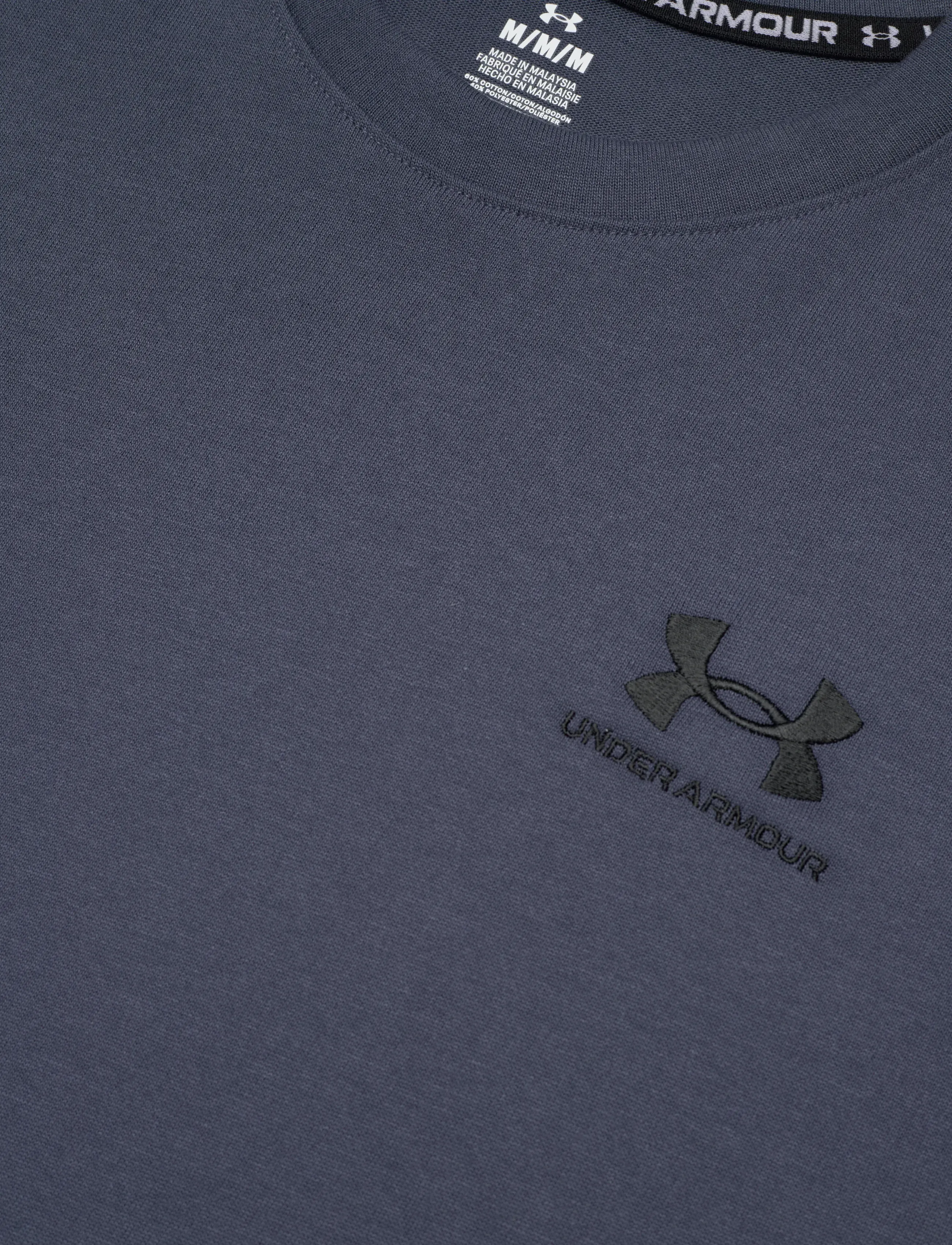 Under Armour - UA M LOGO EMB HEAVYWEIGHT SS - oberteile & t-shirts - downpour gray - 5