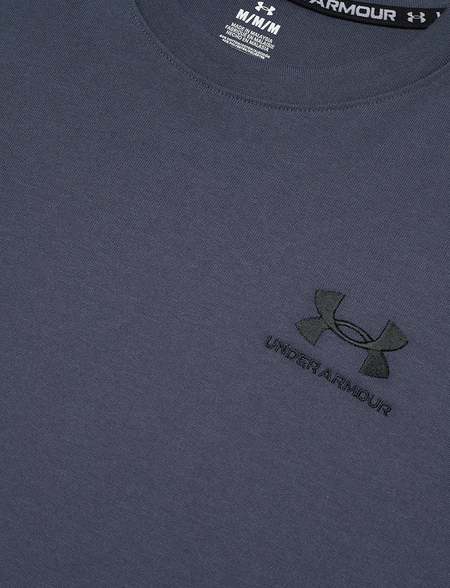 Under Armour - UA M LOGO EMB HEAVYWEIGHT SS - oberteile & t-shirts - downpour gray - 5