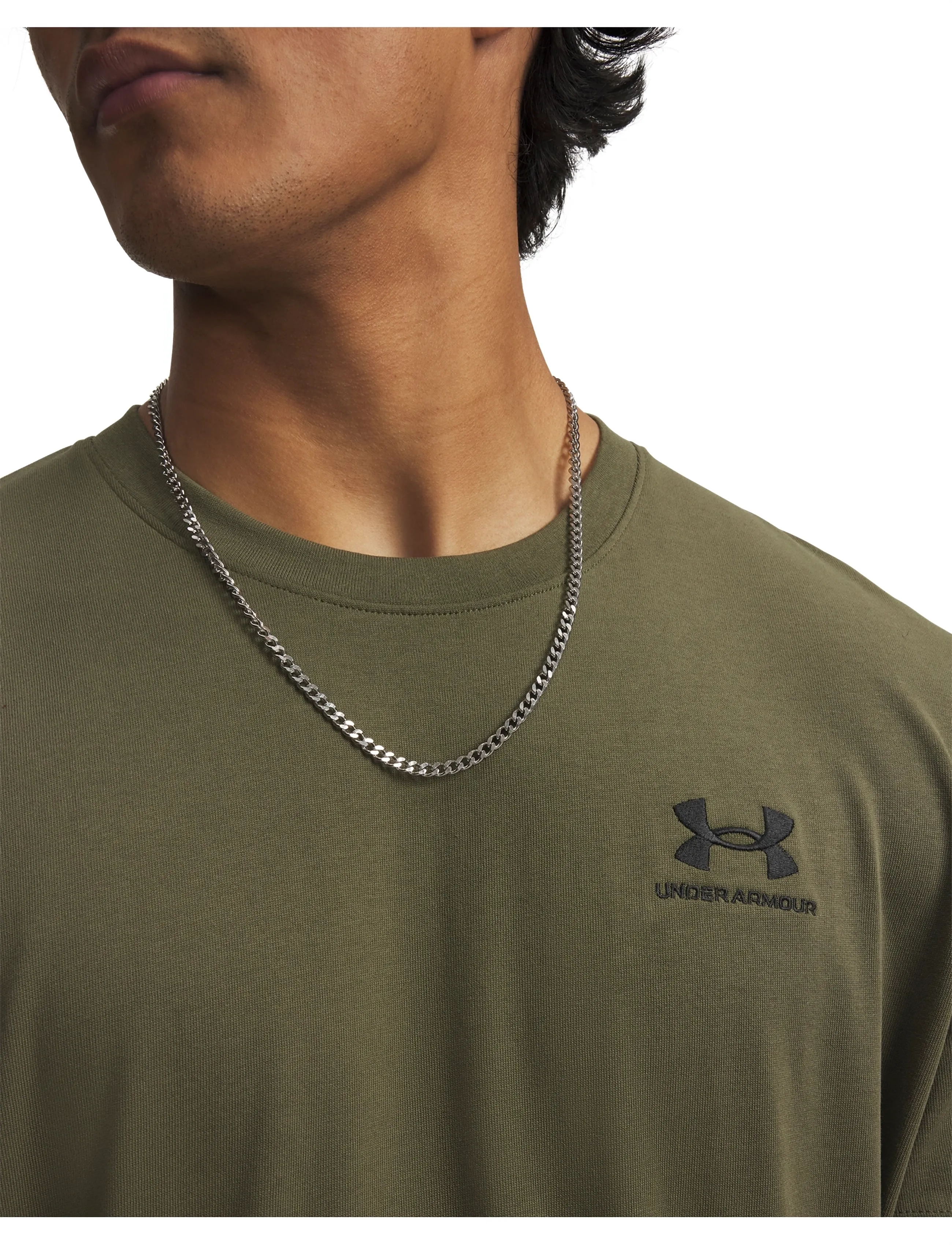 Under Armour - UA M LOGO EMB HEAVYWEIGHT SS - oberteile & t-shirts - marine od green - 4