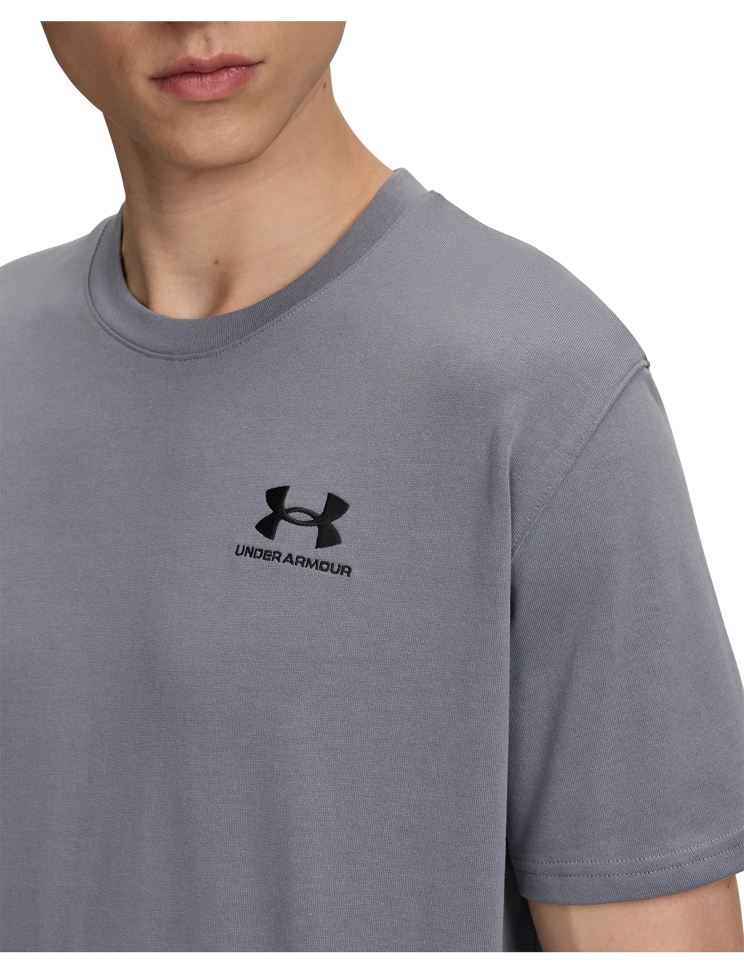Under Armour - UA M LOGO EMB HEAVYWEIGHT SS - titan gray - 4