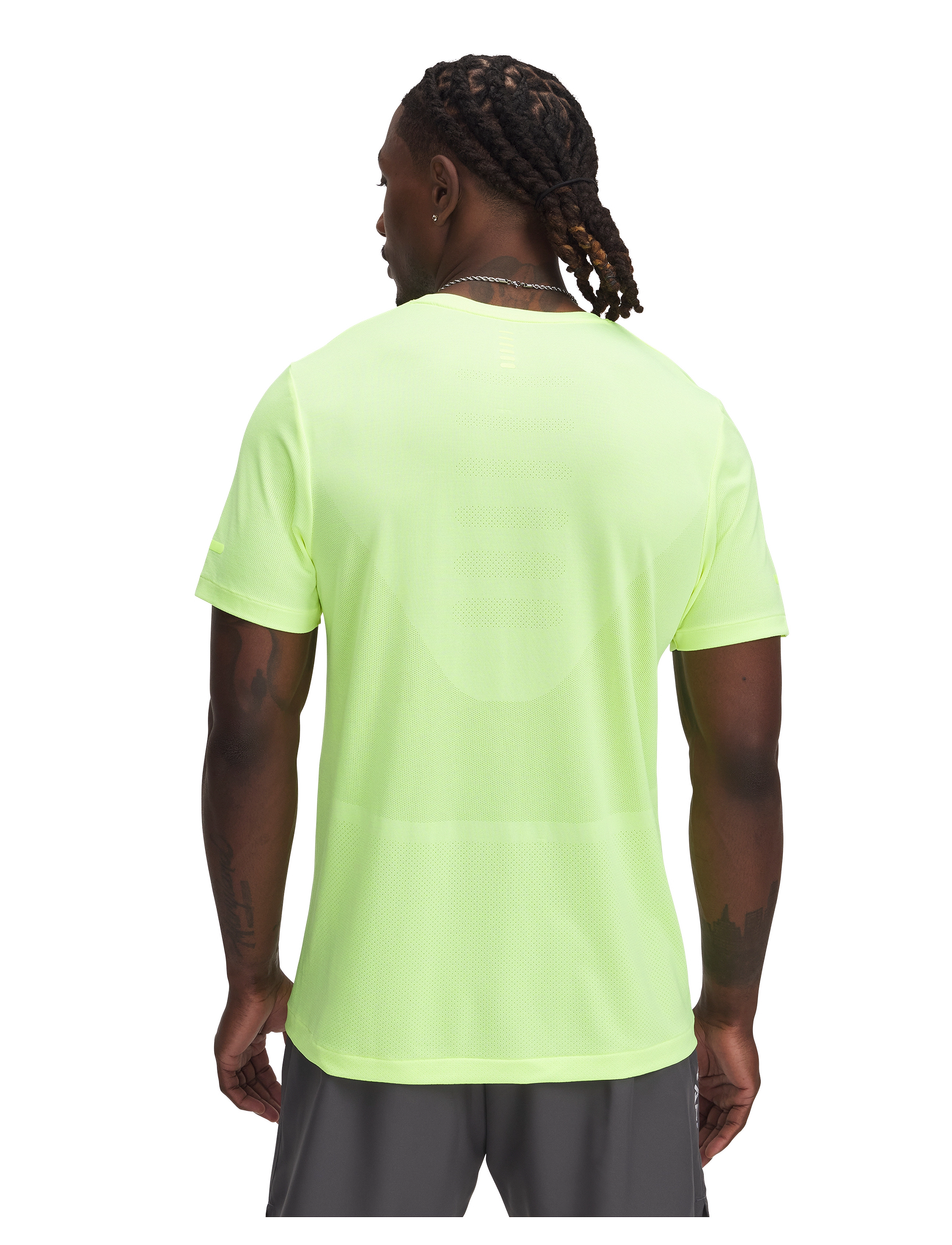 Under Armour - UA SEAMLESS STRIDE SS - t-shirts - high vis yellow - 3